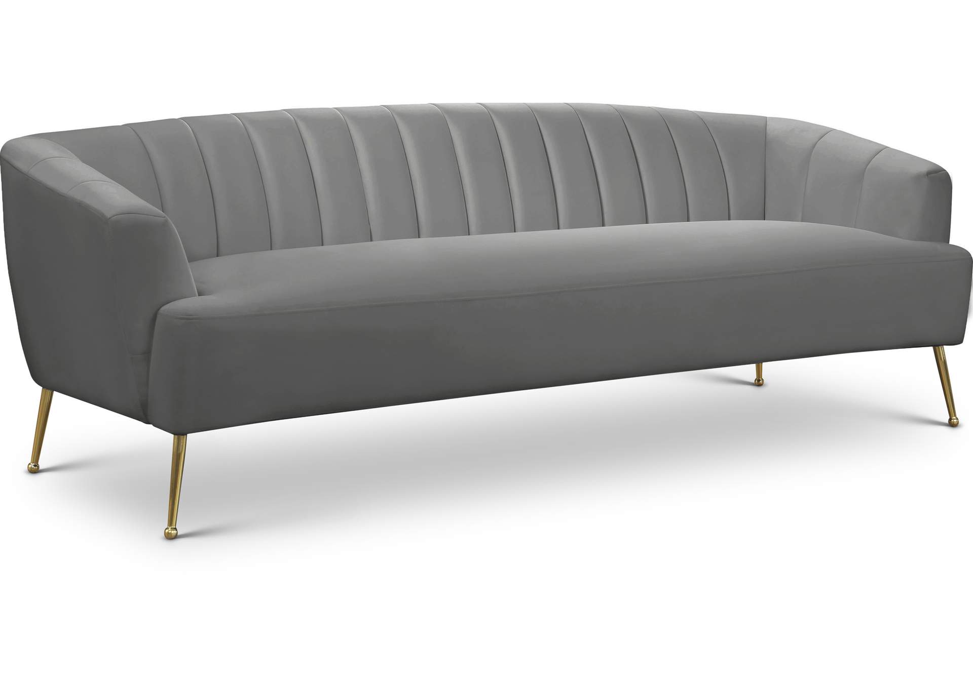 Tori Grey Velvet Sofa,Meridian Furniture