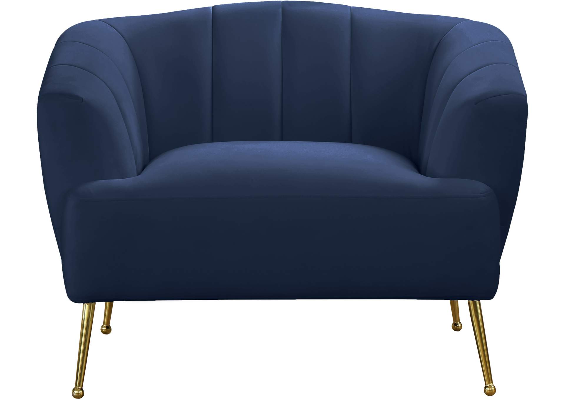 Tori Navy Velvet Chair,Meridian Furniture