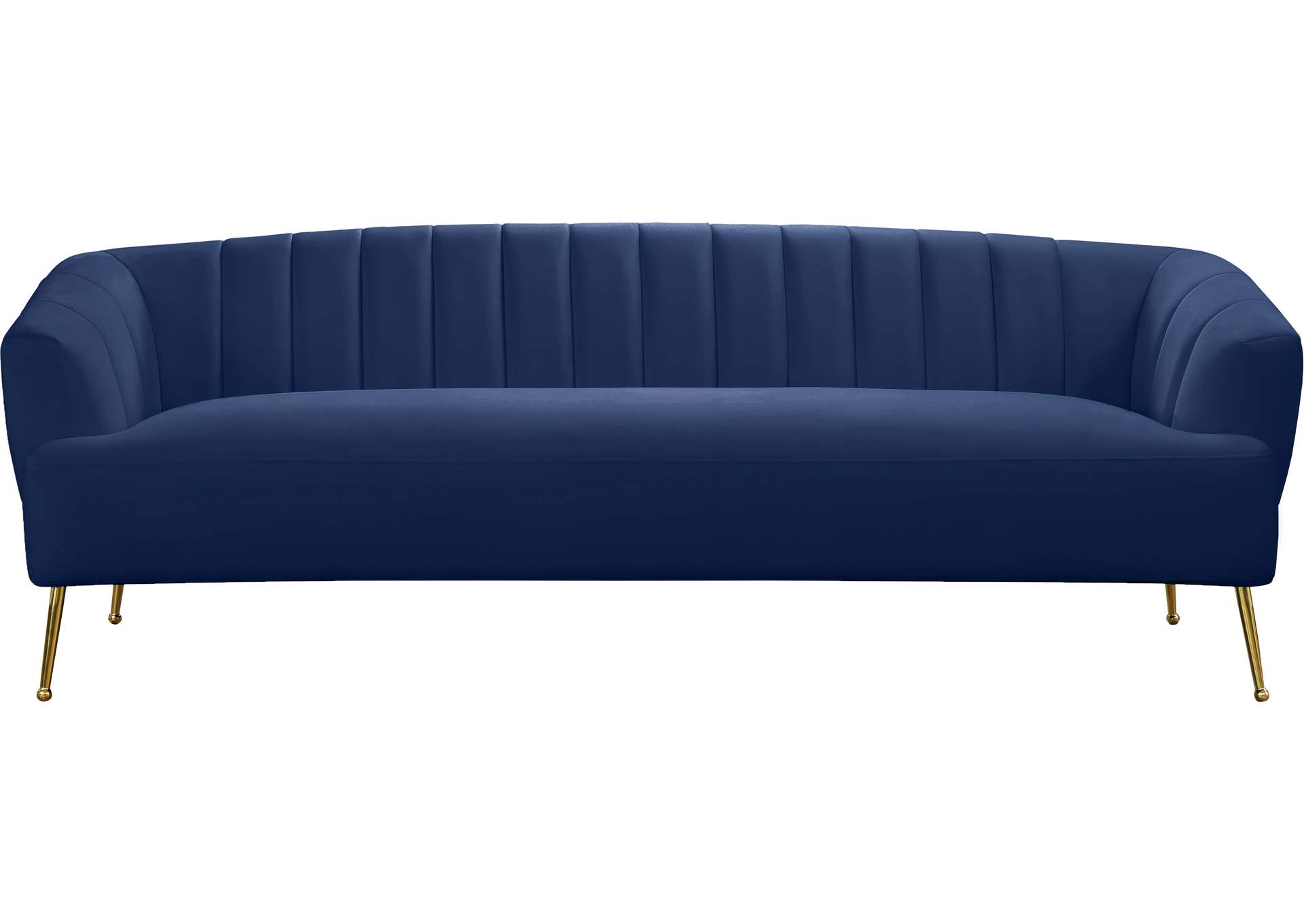 Tori Navy Velvet Sofa,Meridian Furniture