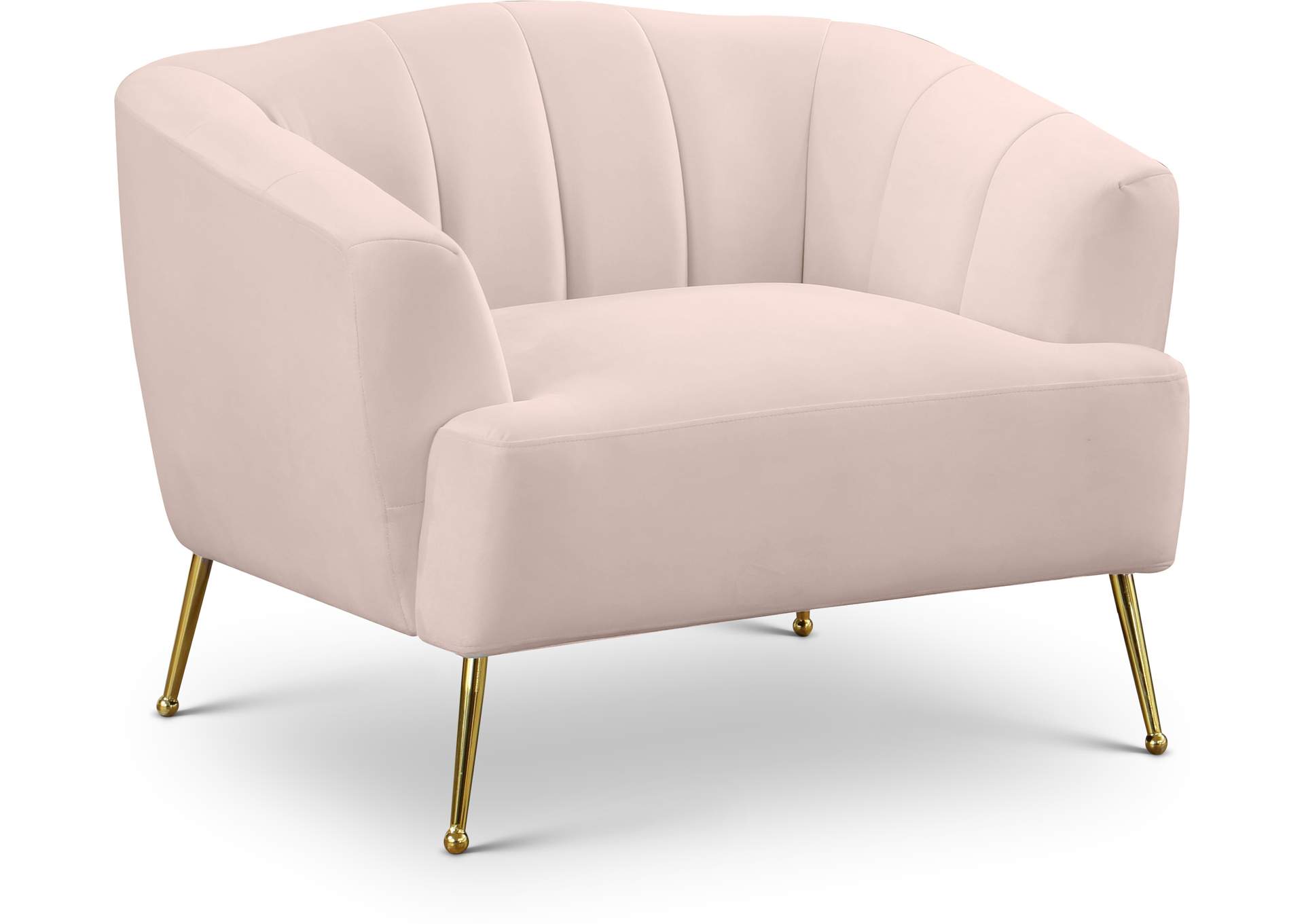 Tori Pink Velvet Chair,Meridian Furniture