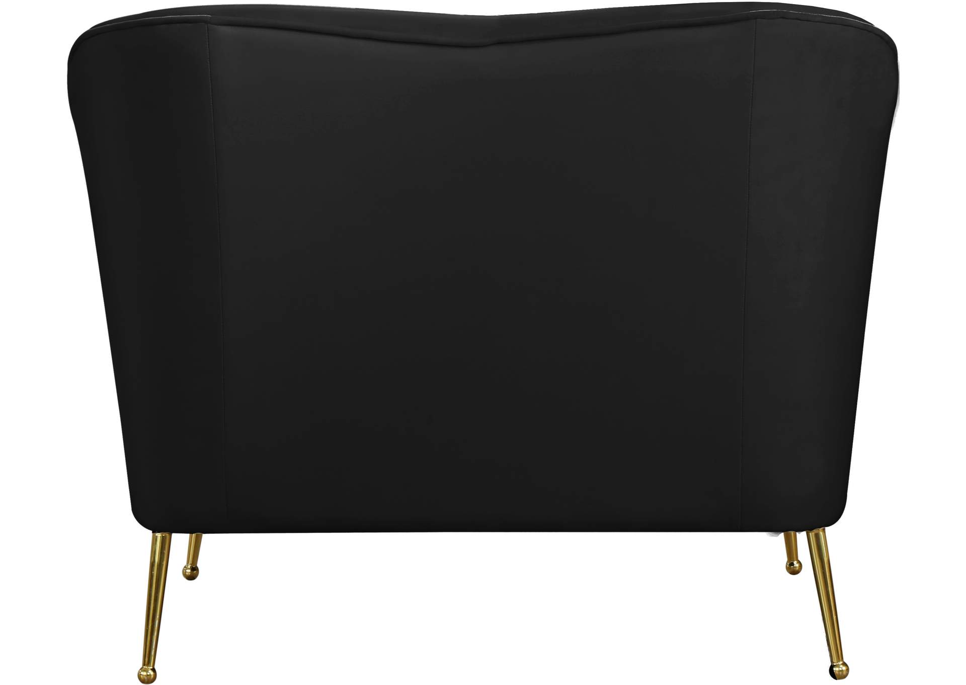 Hermosa Black Velvet Chair,Meridian Furniture