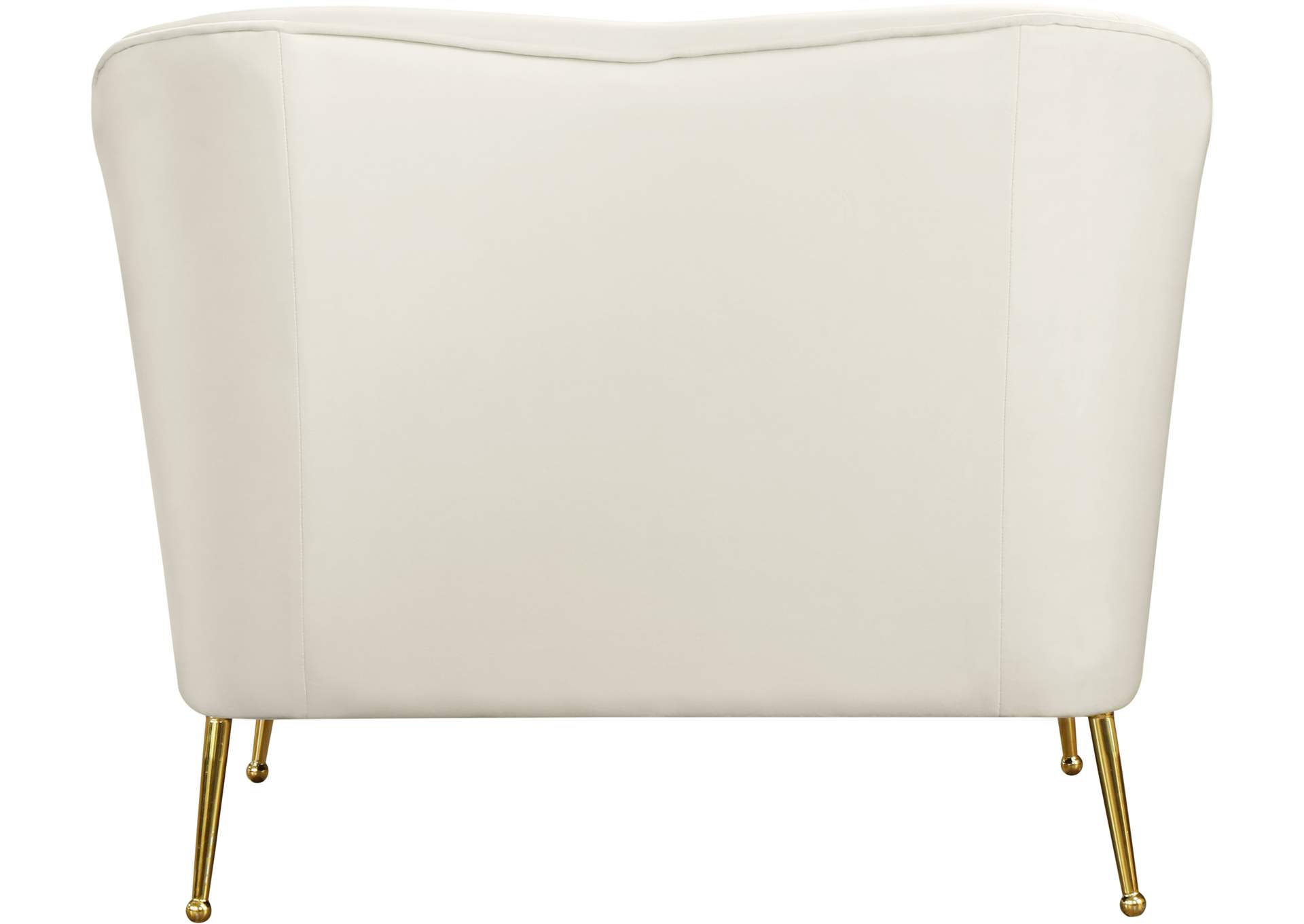 Hermosa Cream Velvet Chair,Meridian Furniture