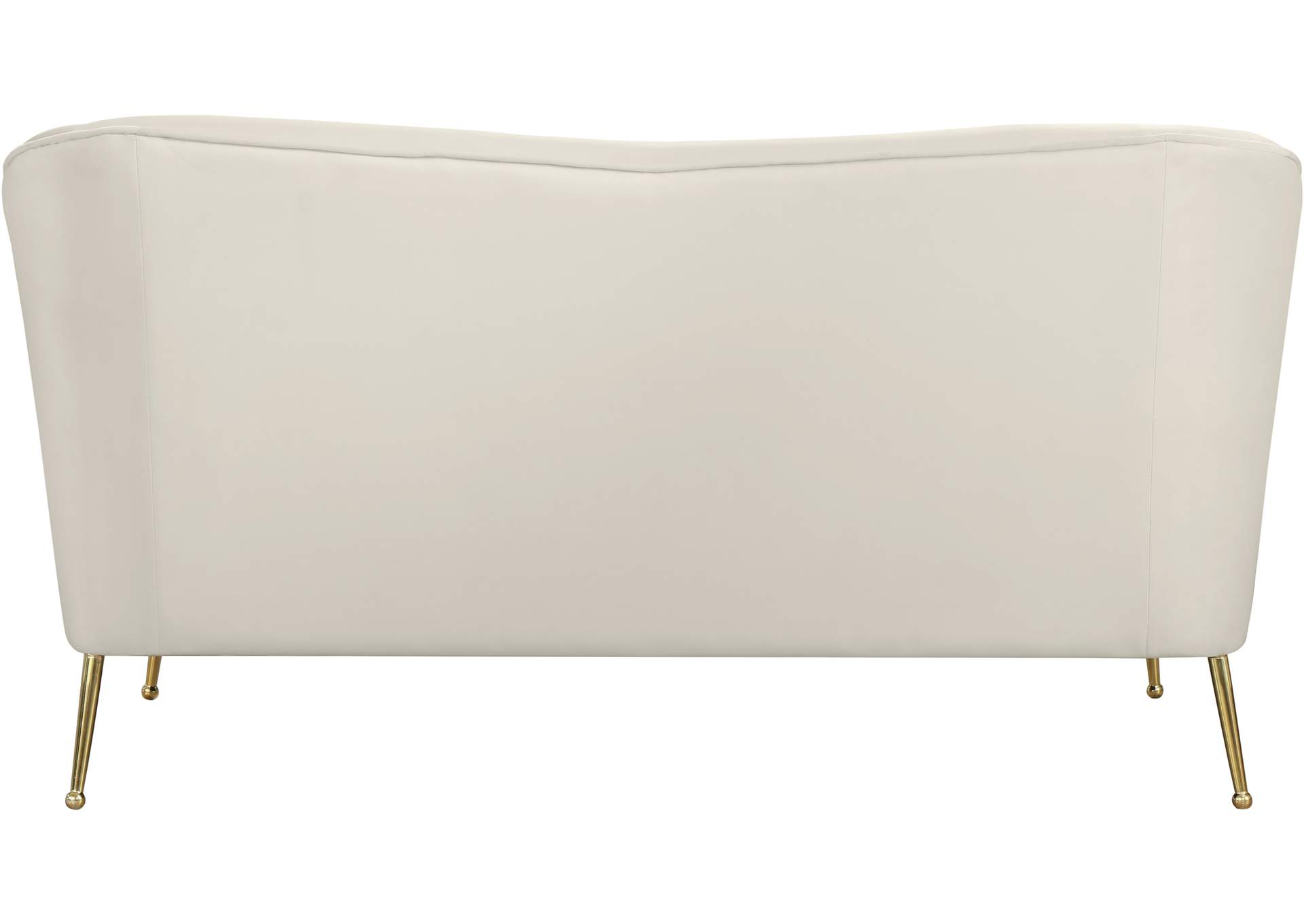 Hermosa Cream Velvet Loveseat,Meridian Furniture