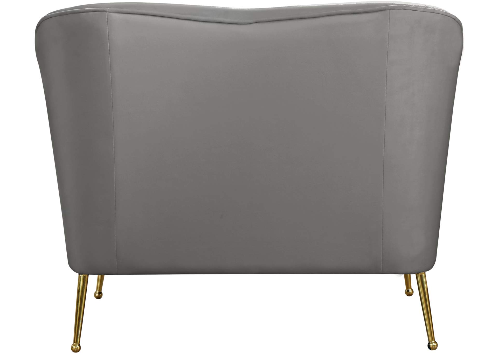 Hermosa Grey Velvet Chair,Meridian Furniture