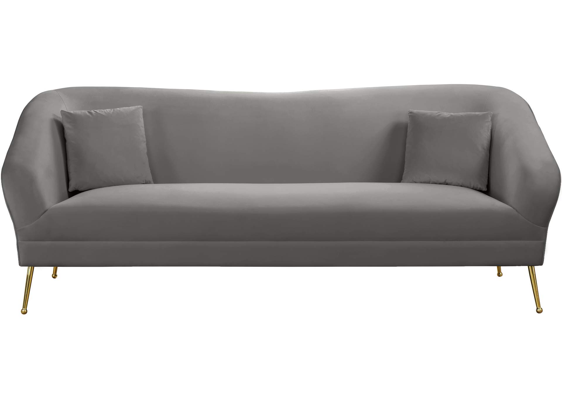 Hermosa Grey Velvet Sofa,Meridian Furniture