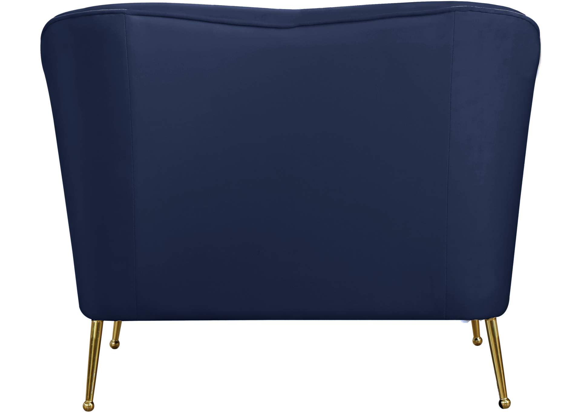 Hermosa Navy Velvet Chair,Meridian Furniture