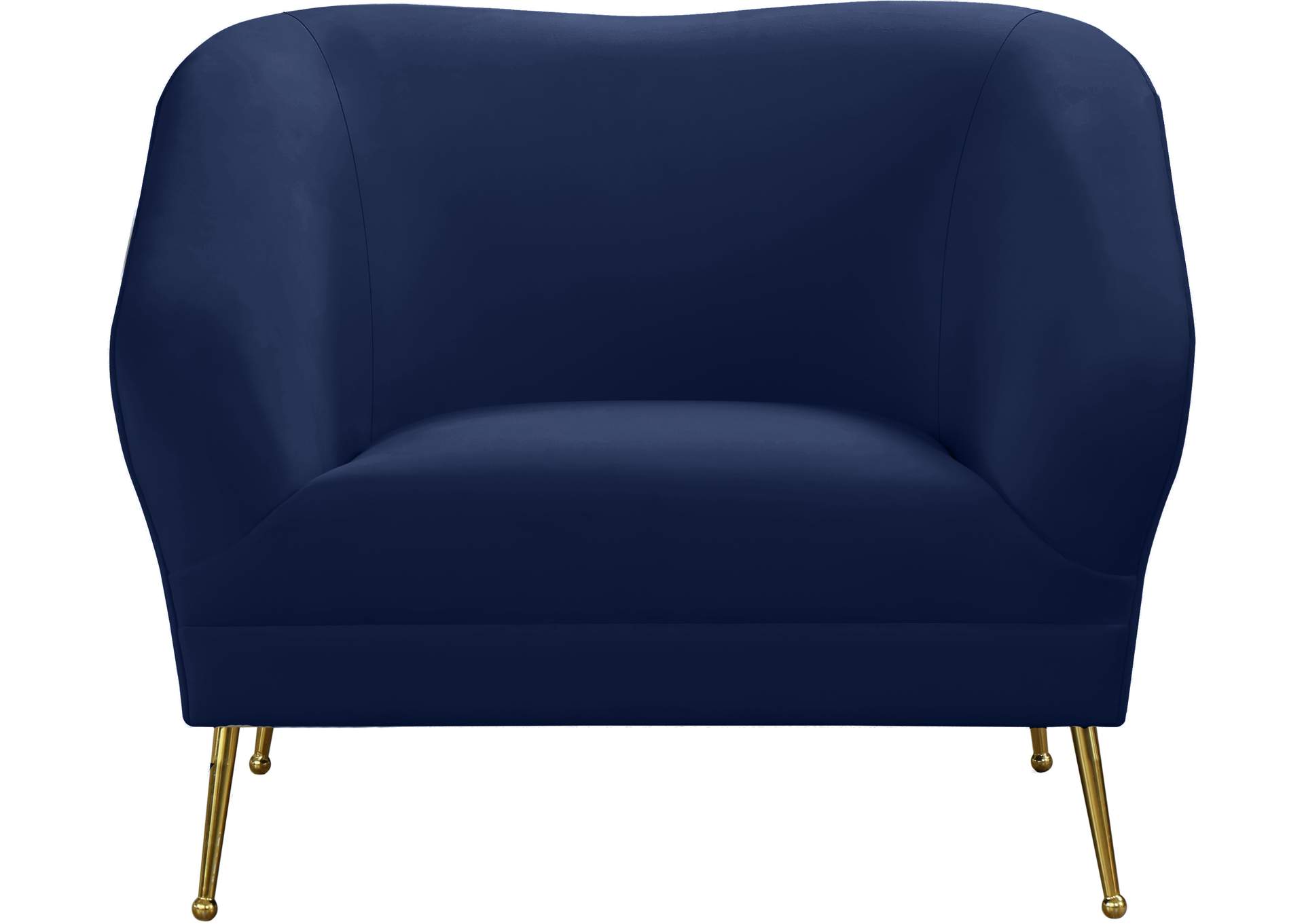 Hermosa Navy Velvet Chair,Meridian Furniture