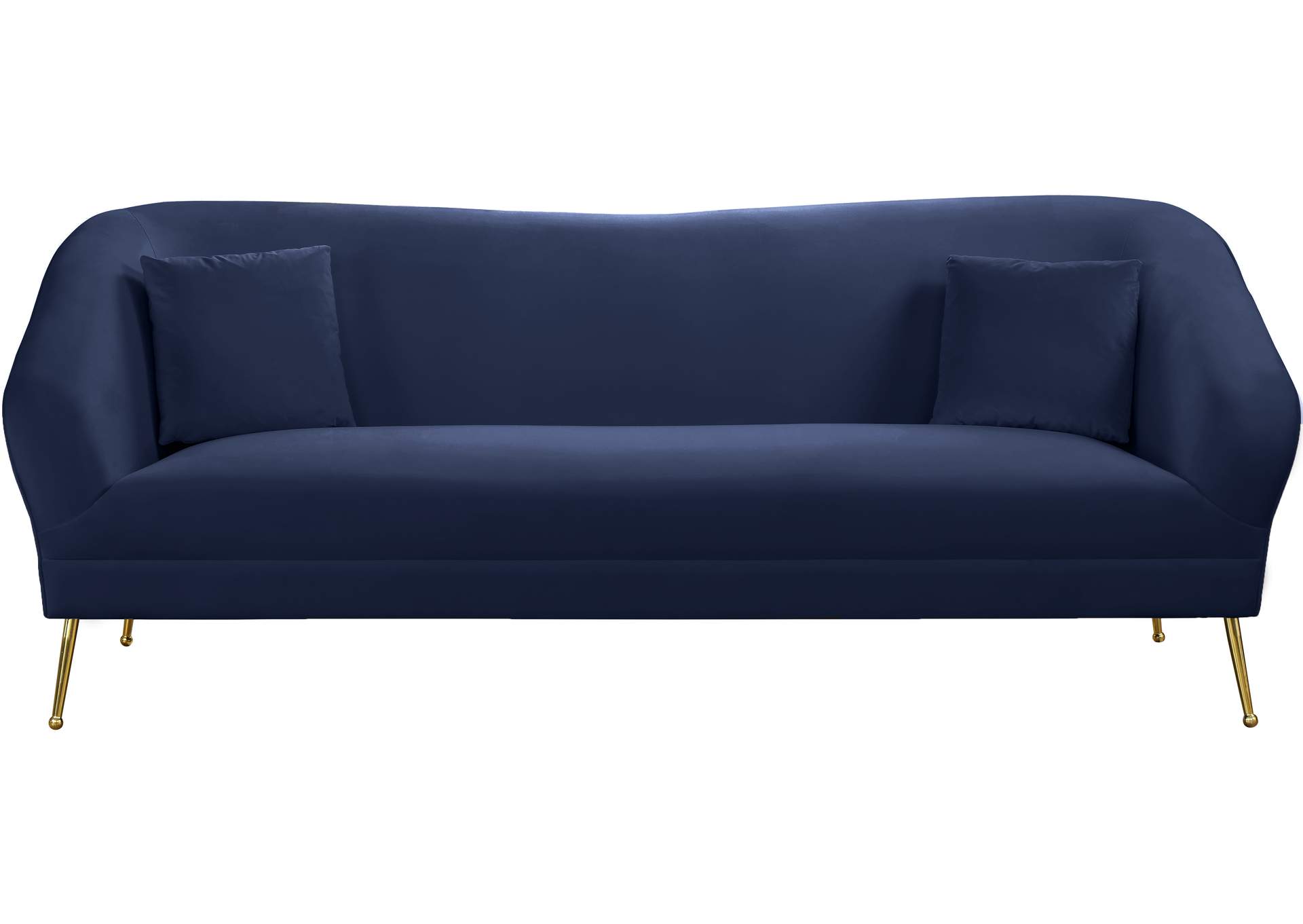 Hermosa Navy Velvet Sofa,Meridian Furniture