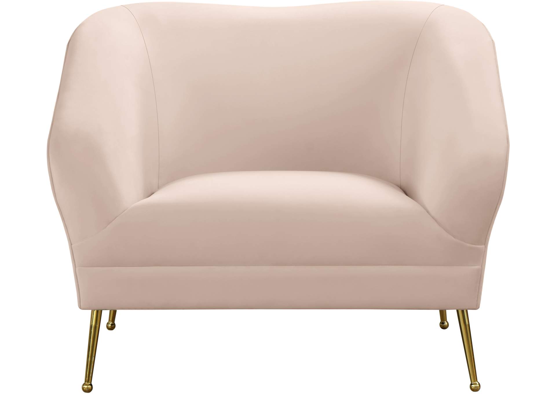 Hermosa Pink Velvet Chair,Meridian Furniture