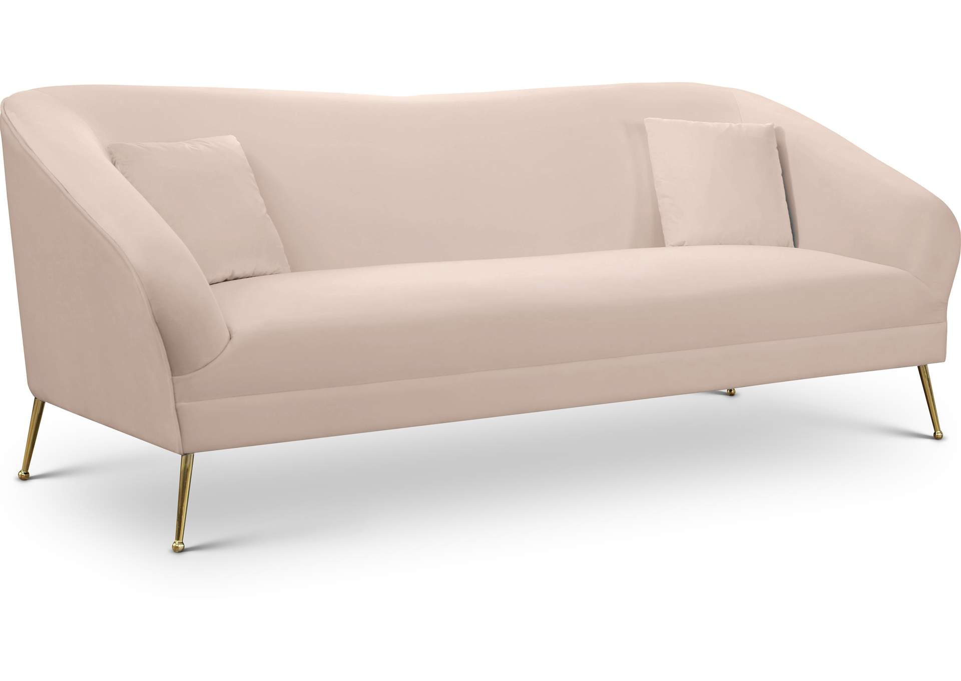 Hermosa Pink Velvet Sofa,Meridian Furniture