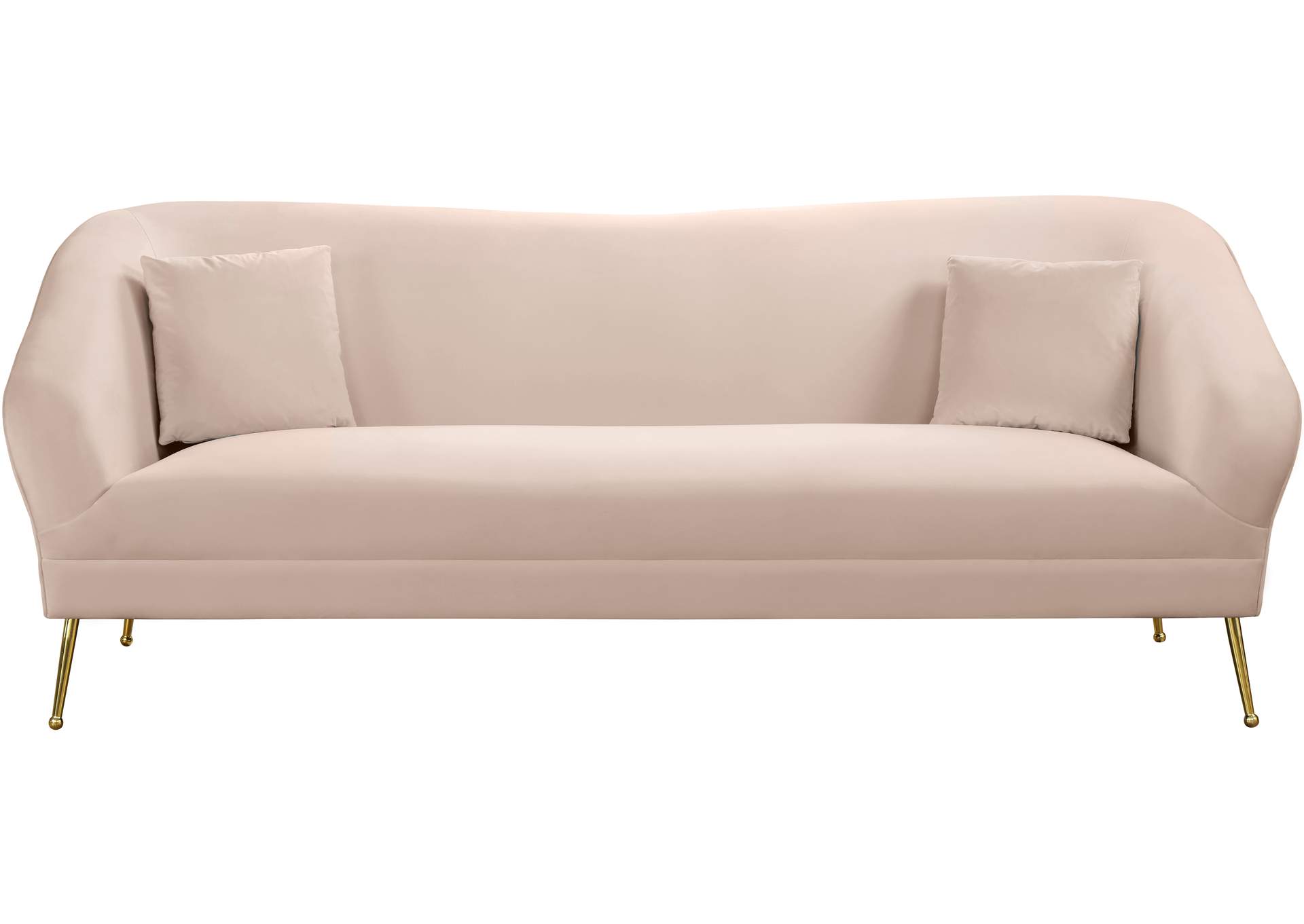 Hermosa Pink Velvet Sofa,Meridian Furniture