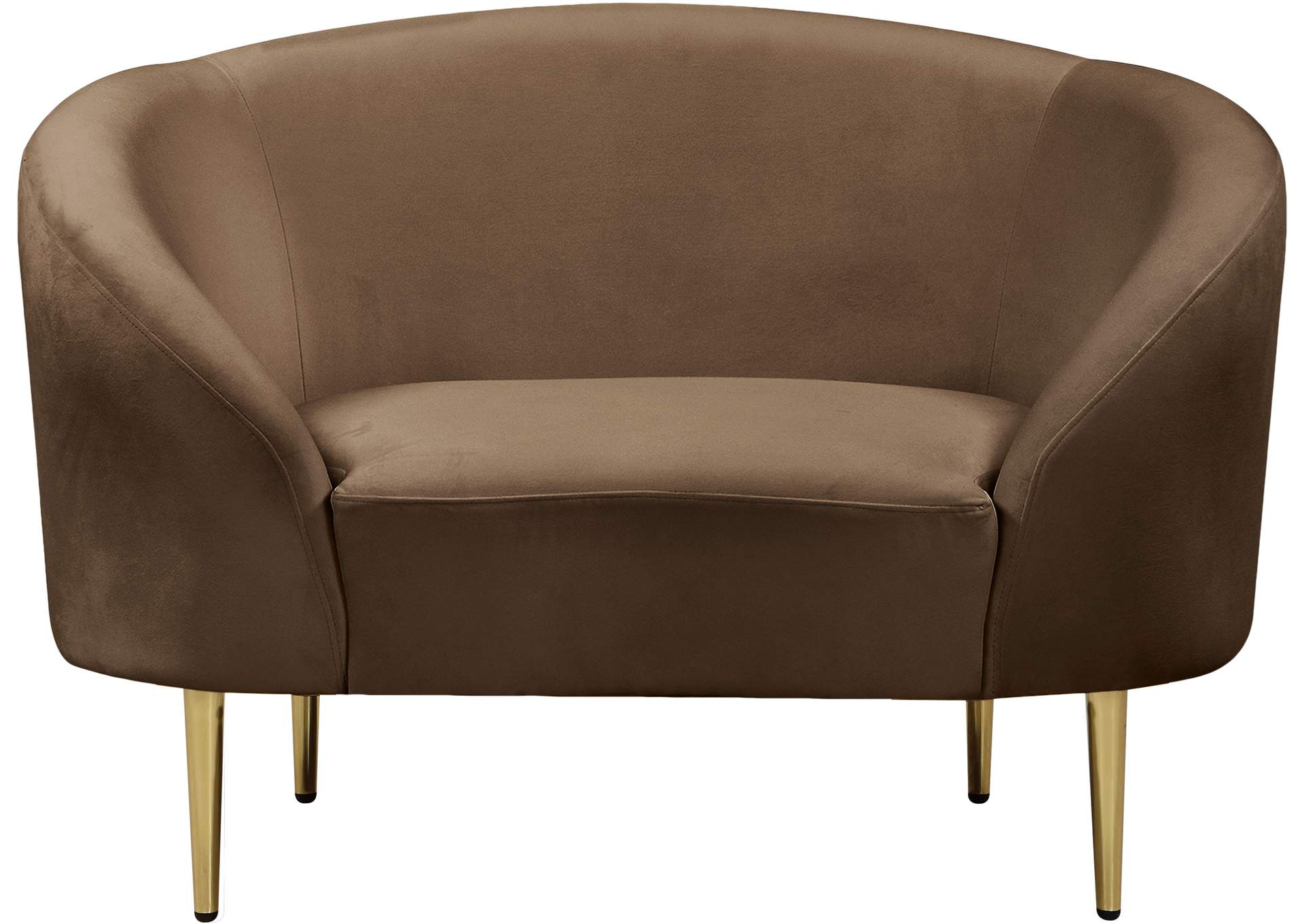 Ritz Brown Velvet Chair,Meridian Furniture