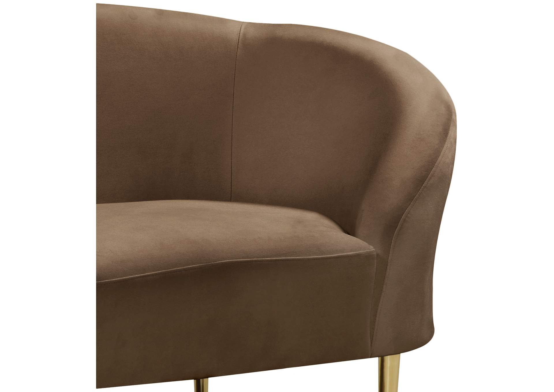 Ritz Brown Velvet Chair,Meridian Furniture