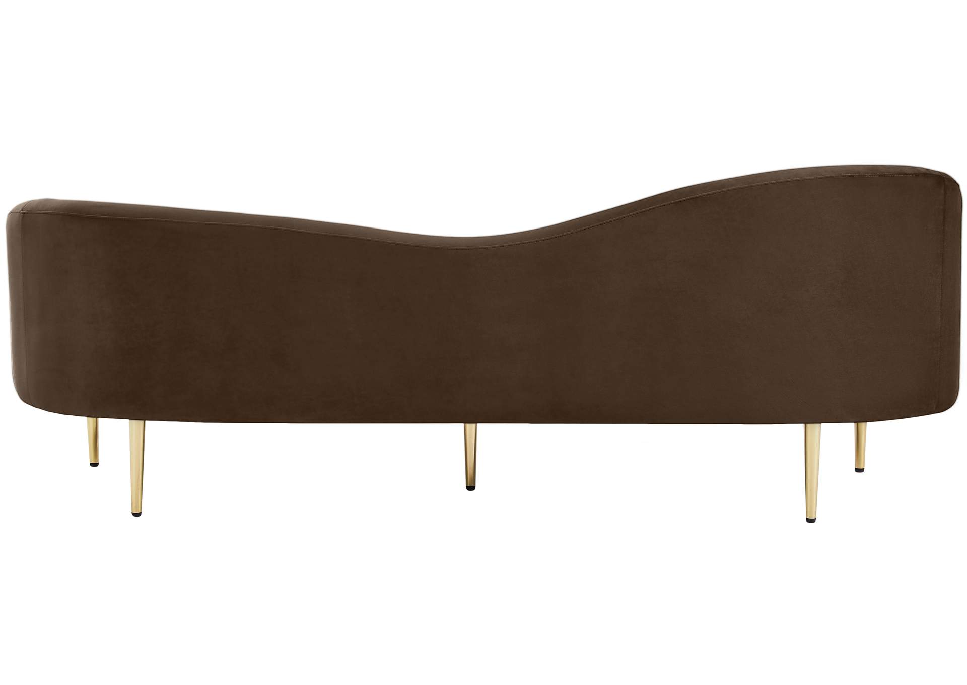 Ritz Brown Velvet Sofa,Meridian Furniture