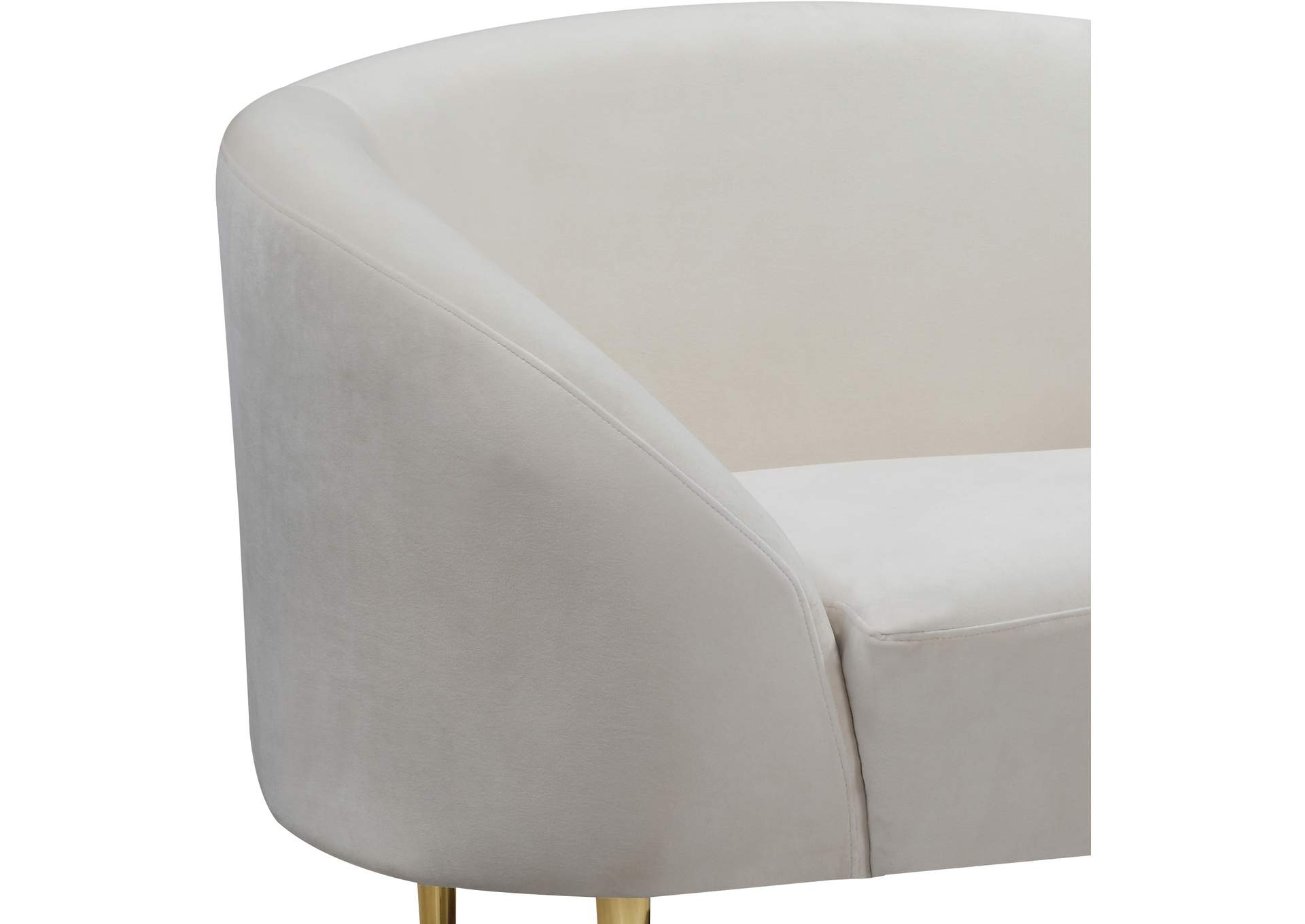 Ritz Cream Velvet Chair,Meridian Furniture