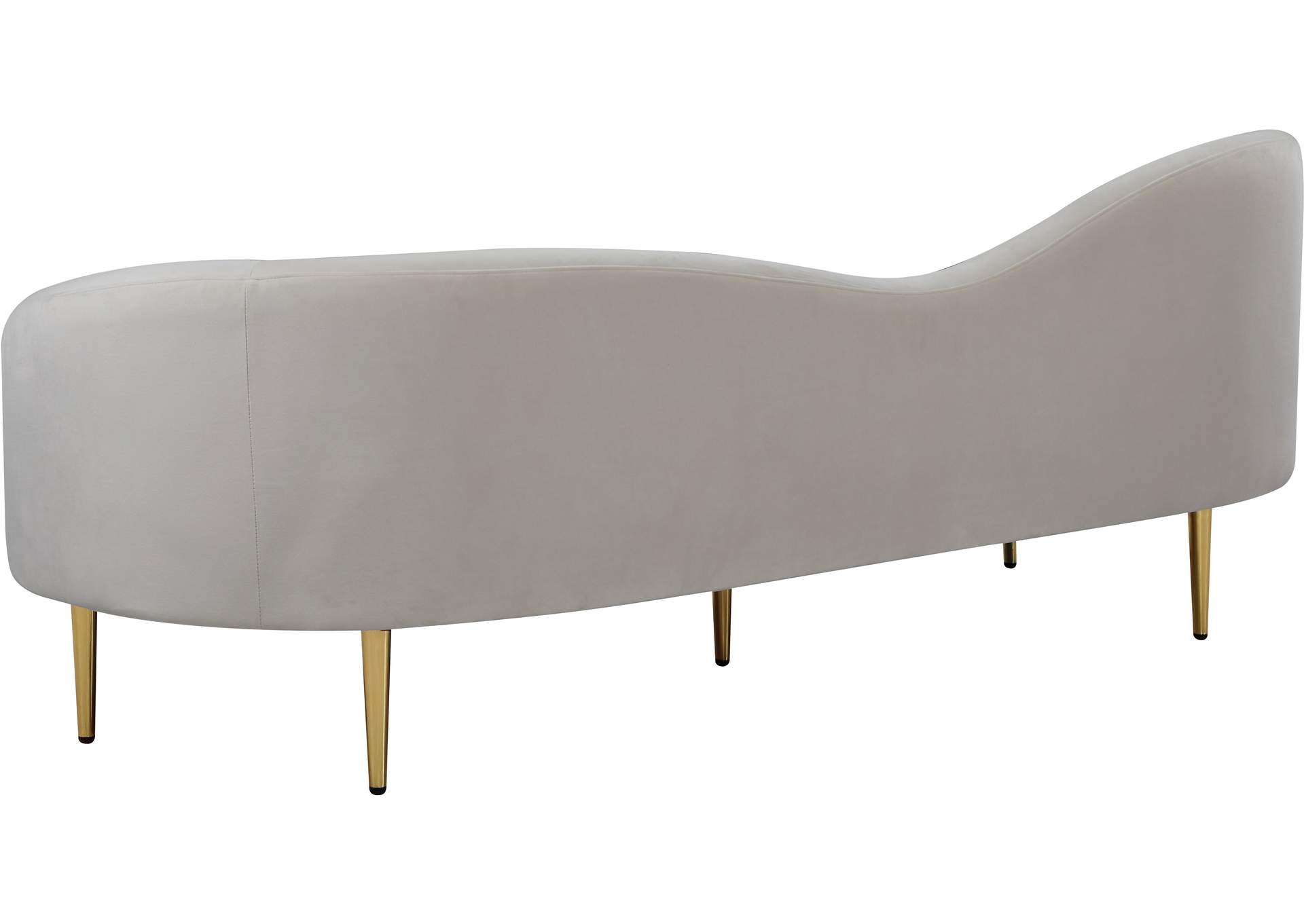 Ritz Cream Velvet Sofa,Meridian Furniture