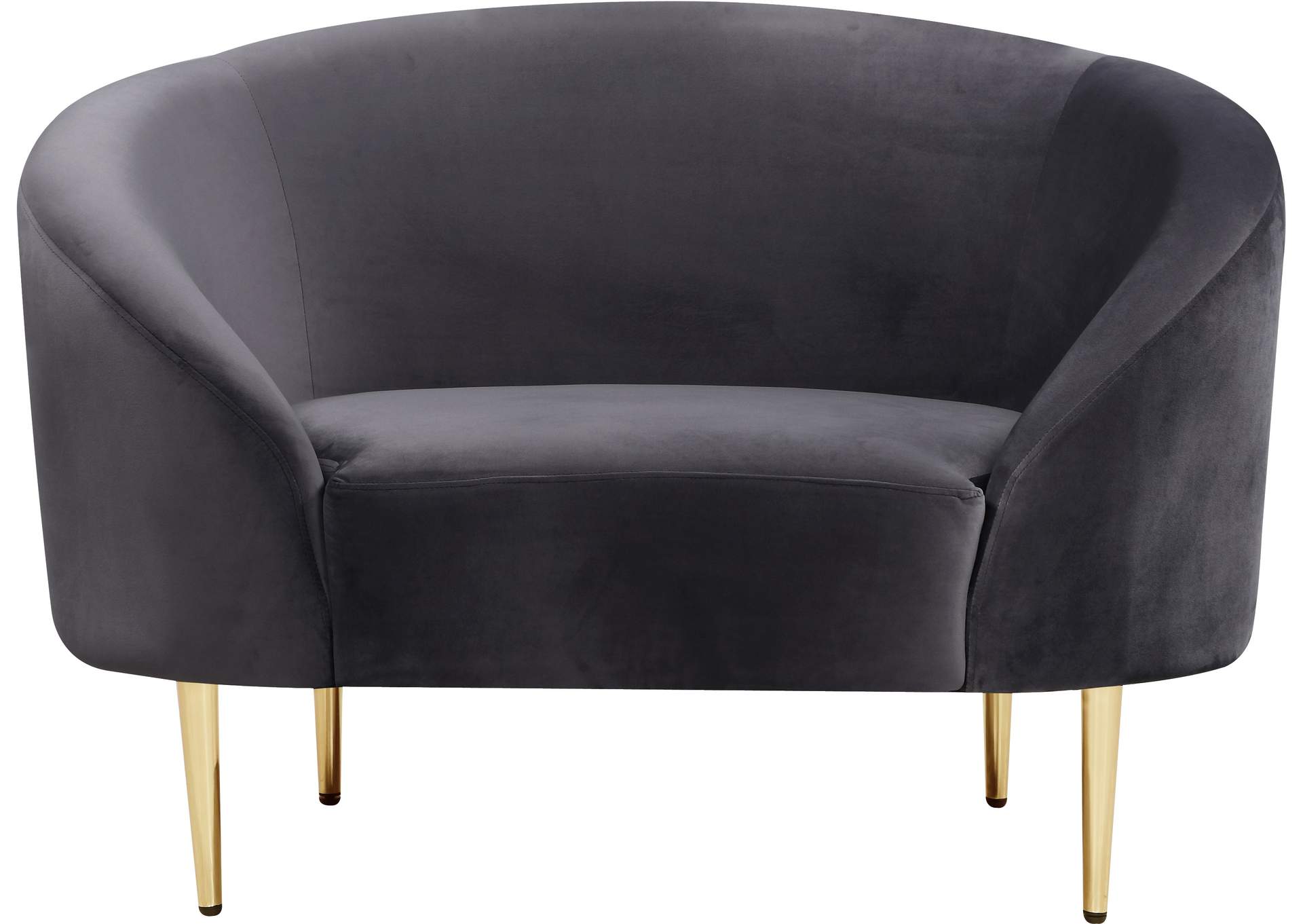 Ritz Grey Velvet Chair,Meridian Furniture