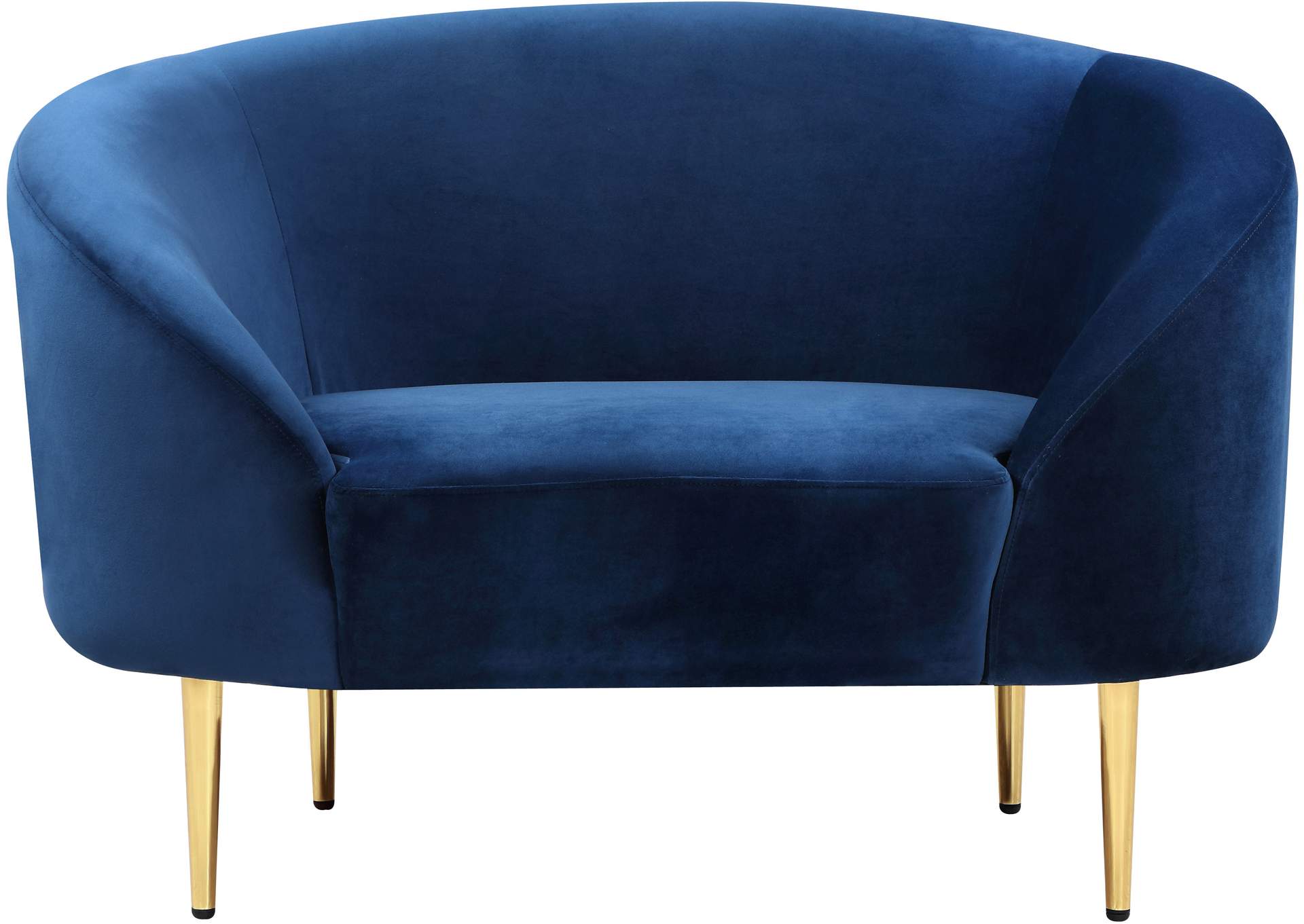 Ritz Navy Velvet Chair,Meridian Furniture