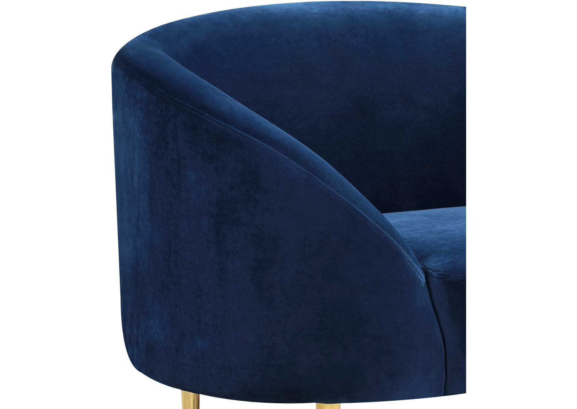 Ritz Navy Velvet Chair,Meridian Furniture