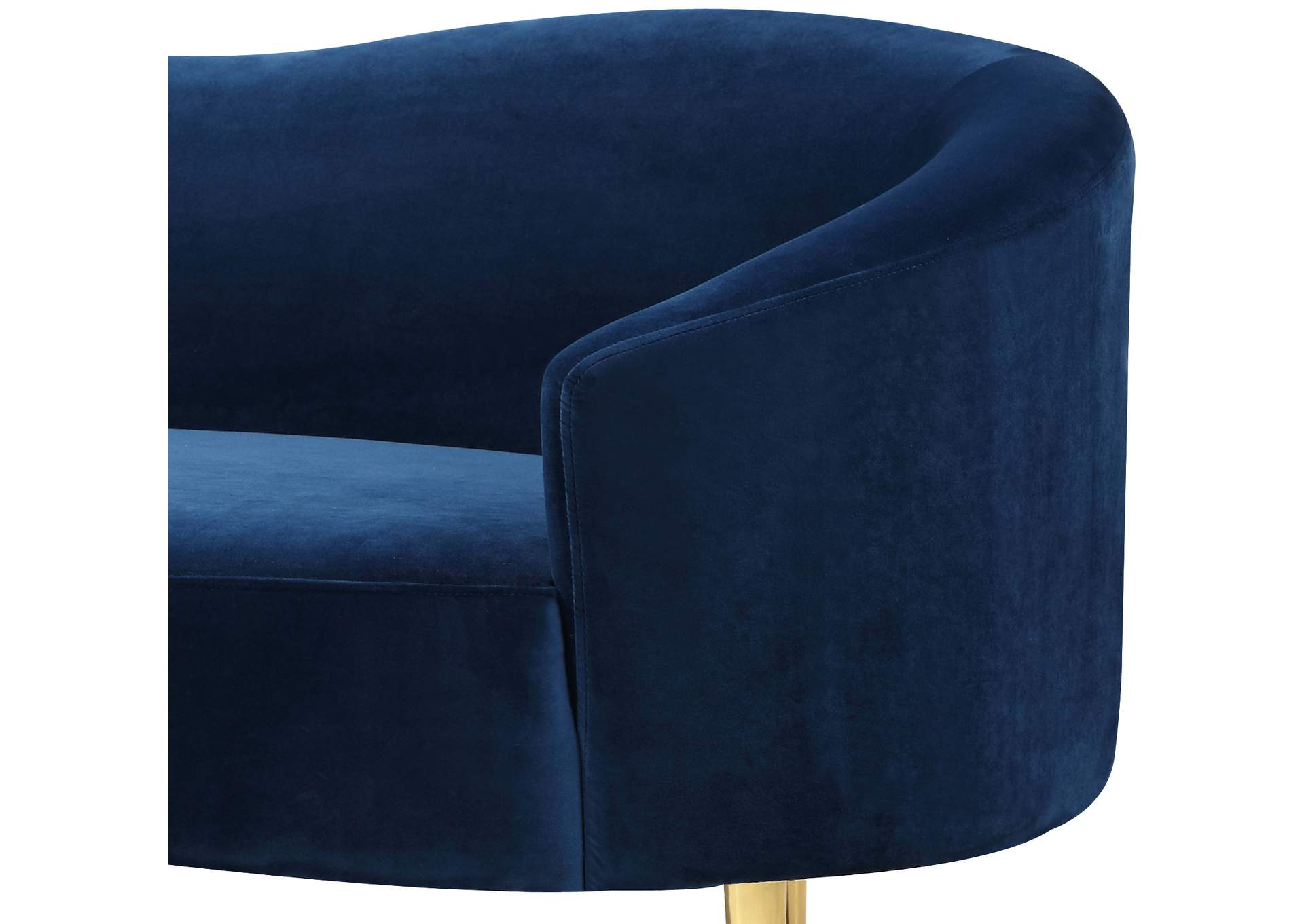 Ritz Navy Velvet Loveseat,Meridian Furniture