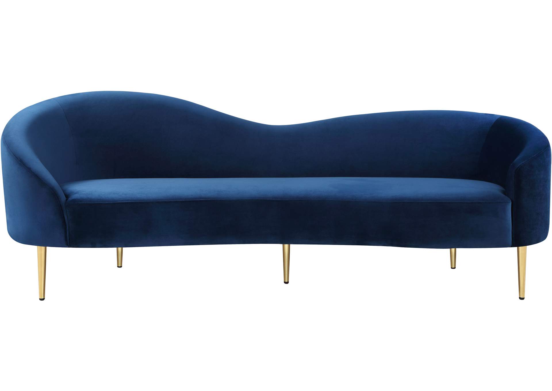 Ritz Navy Velvet Sofa,Meridian Furniture