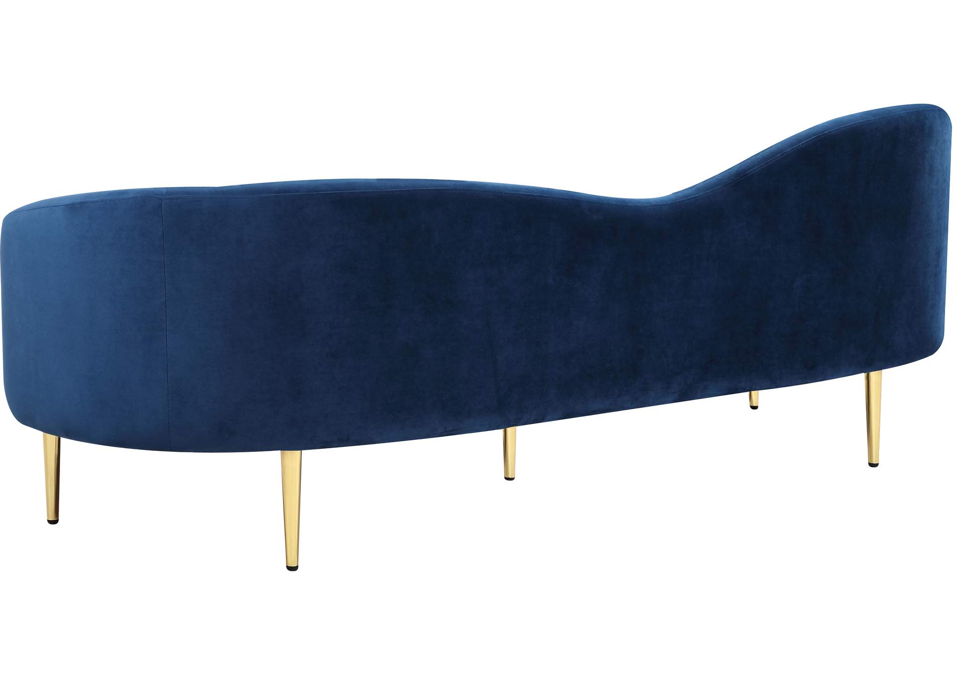 Ritz Navy Velvet Sofa,Meridian Furniture