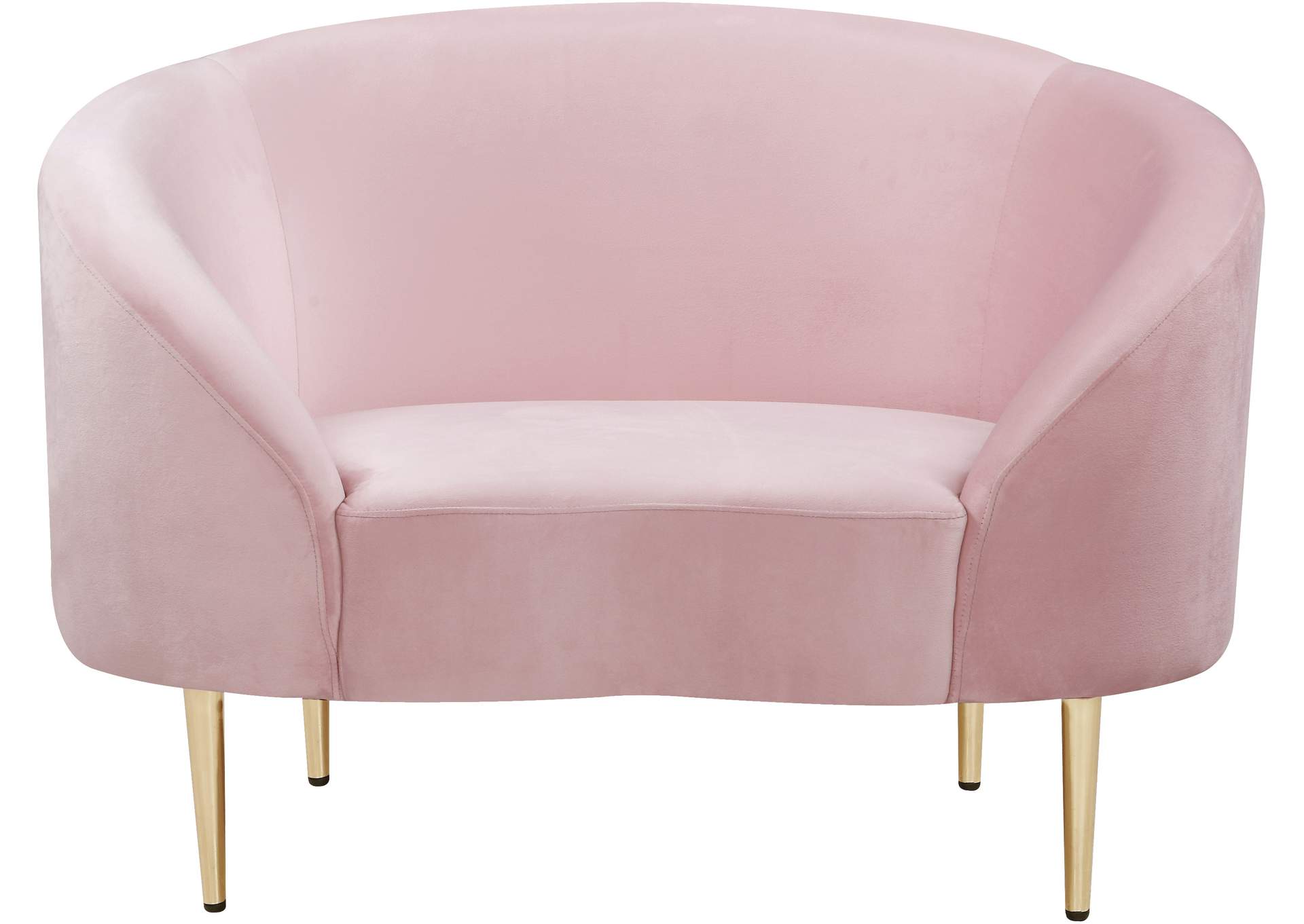 Ritz Pink Velvet Chair,Meridian Furniture