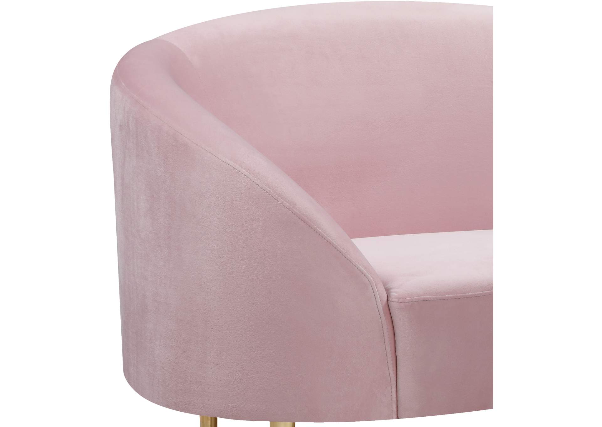 Ritz Pink Velvet Chair,Meridian Furniture