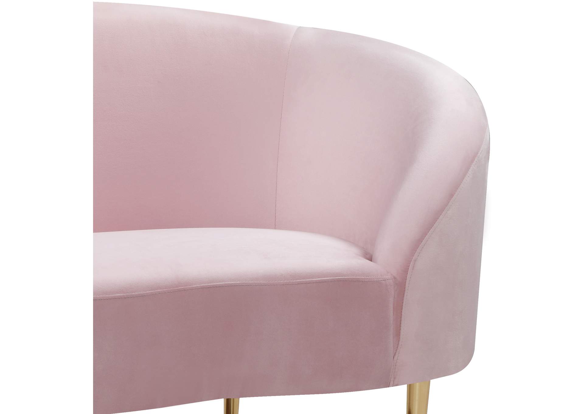 Ritz Pink Velvet Chair,Meridian Furniture