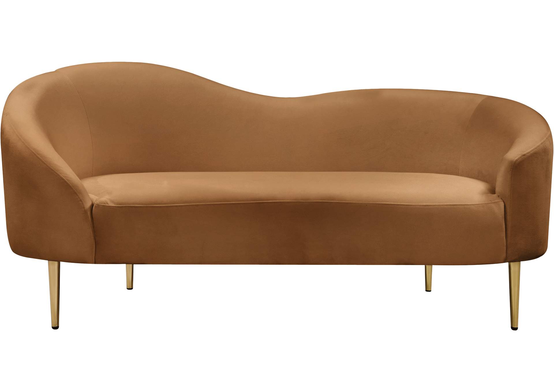 Ritz Saddle Velvet Loveseat,Meridian Furniture