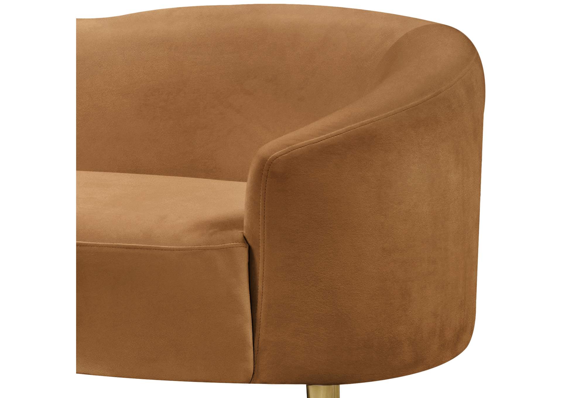 Ritz Saddle Velvet Loveseat,Meridian Furniture