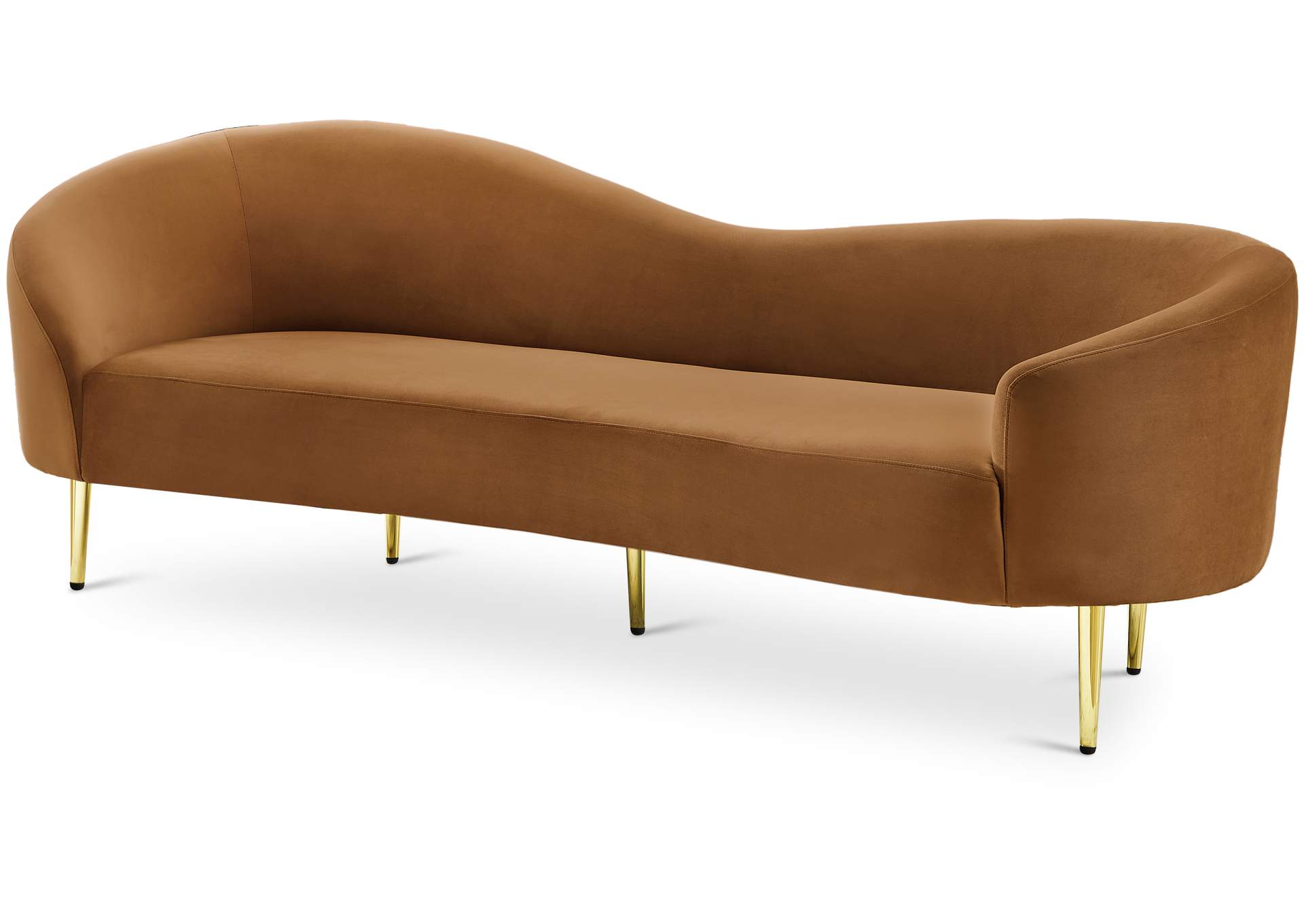 Ritz Saddle Velvet Sofa,Meridian Furniture