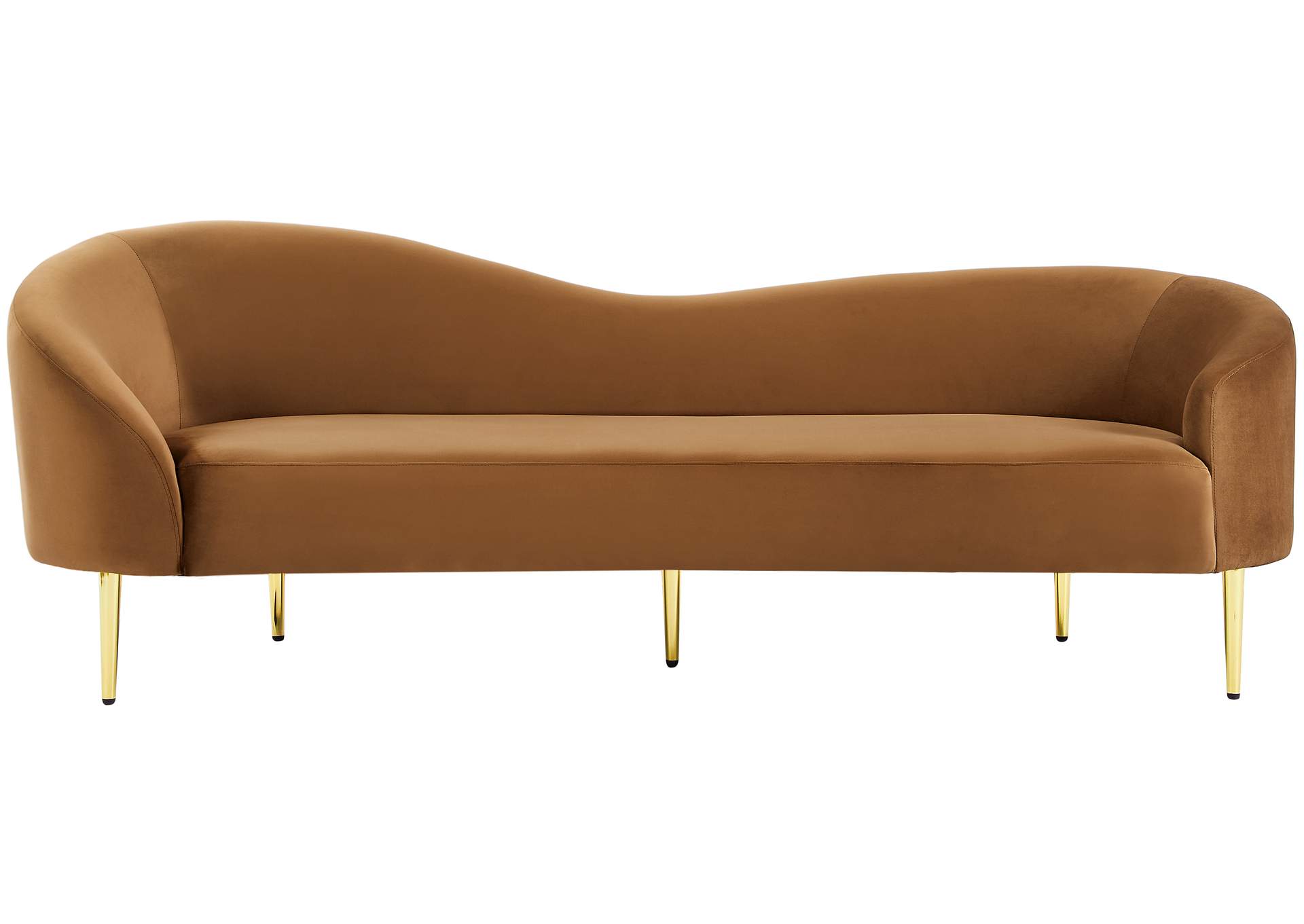 Ritz Saddle Velvet Sofa,Meridian Furniture