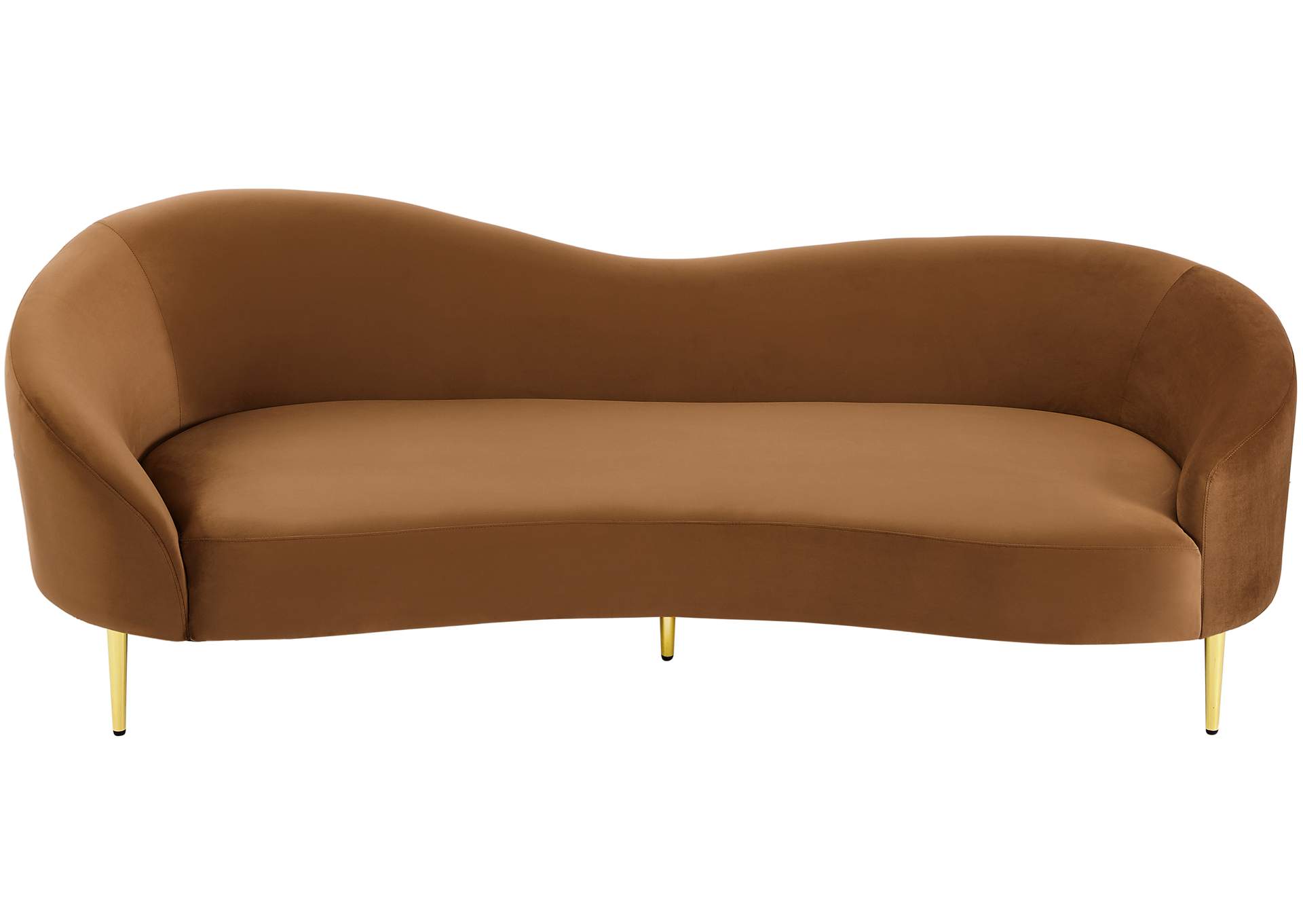 Ritz Saddle Velvet Sofa,Meridian Furniture