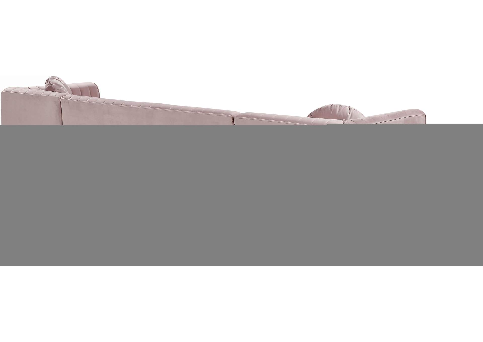 Graham Pink Velvet 3 Piece Sectional,Meridian Furniture