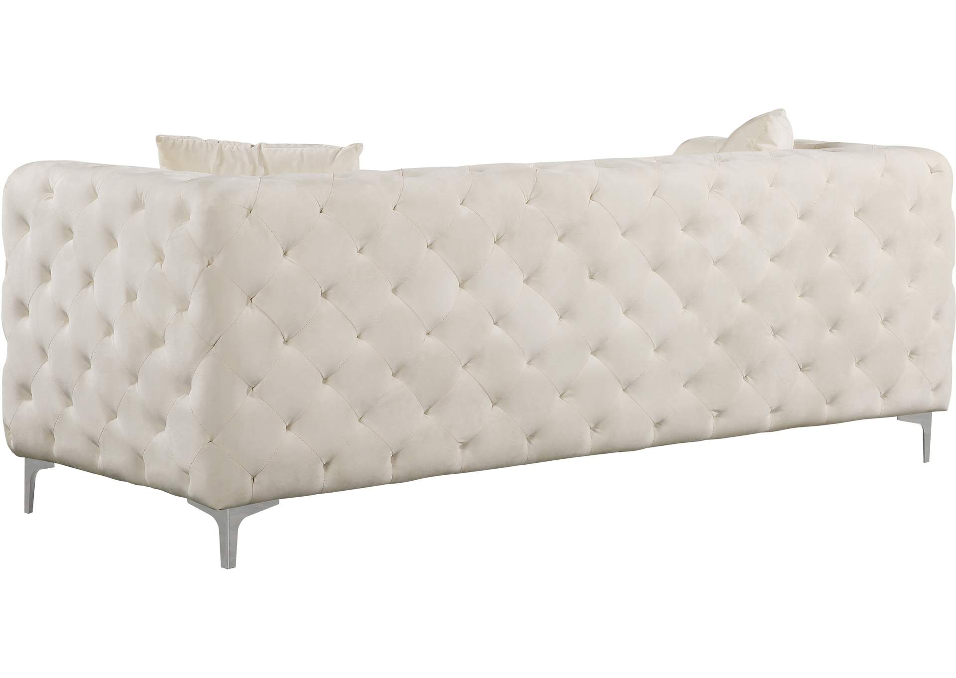 Scarlett Cream Velvet Sofa,Meridian Furniture