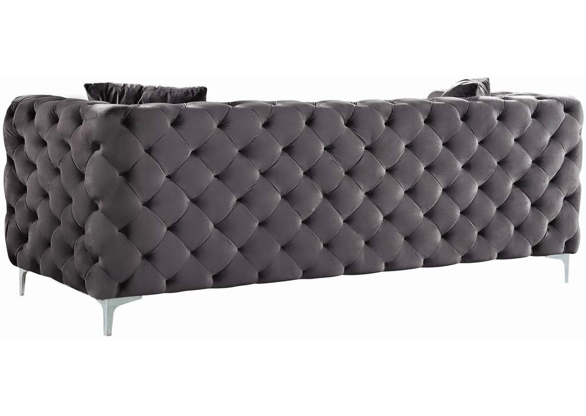 Scarlett Grey Velvet Sofa,Meridian Furniture