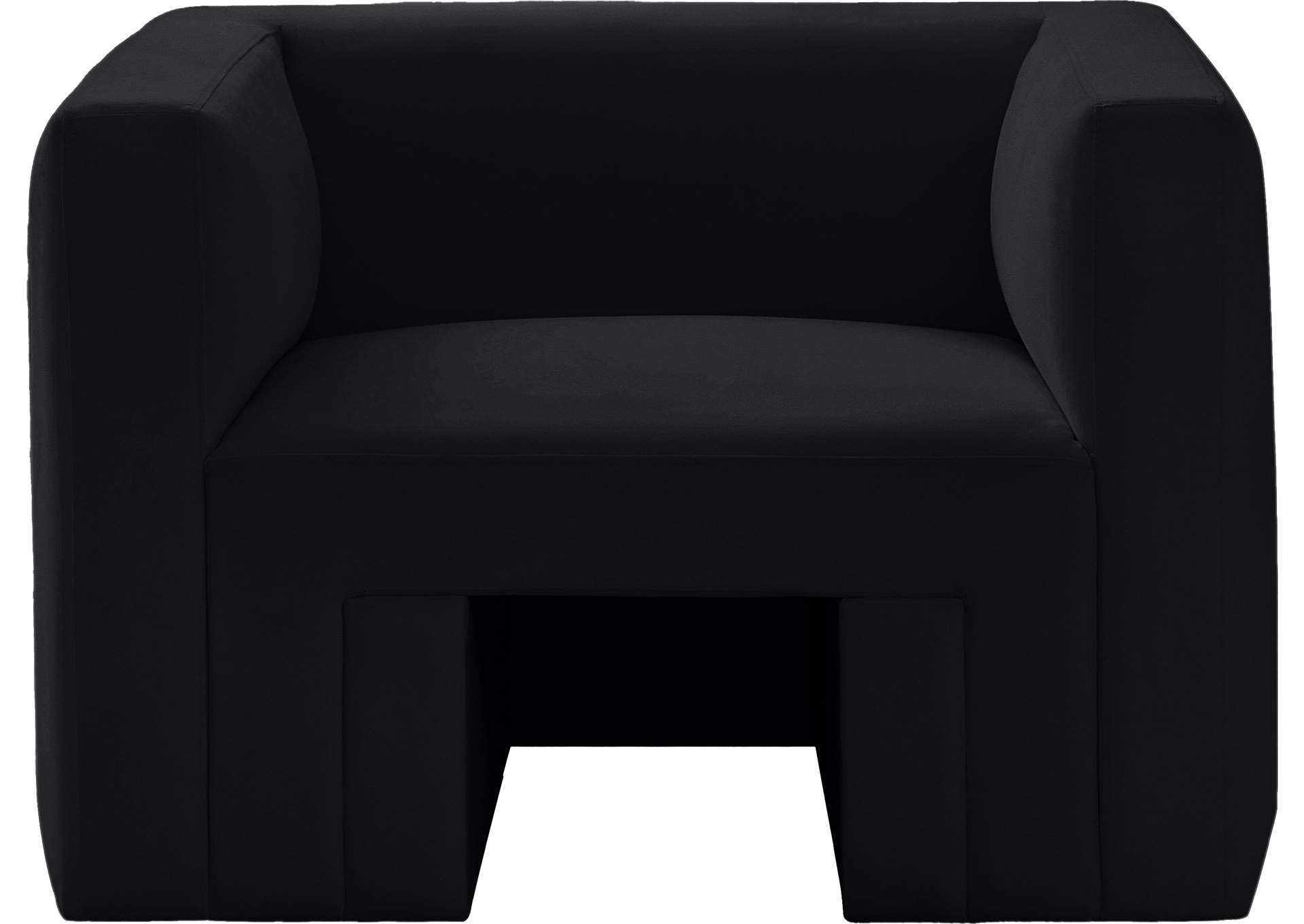 Henson Black Velvet Chair,Meridian Furniture