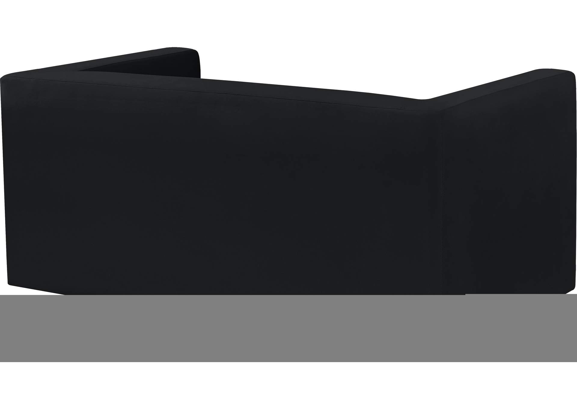 Henson Black Velvet Loveseat,Meridian Furniture