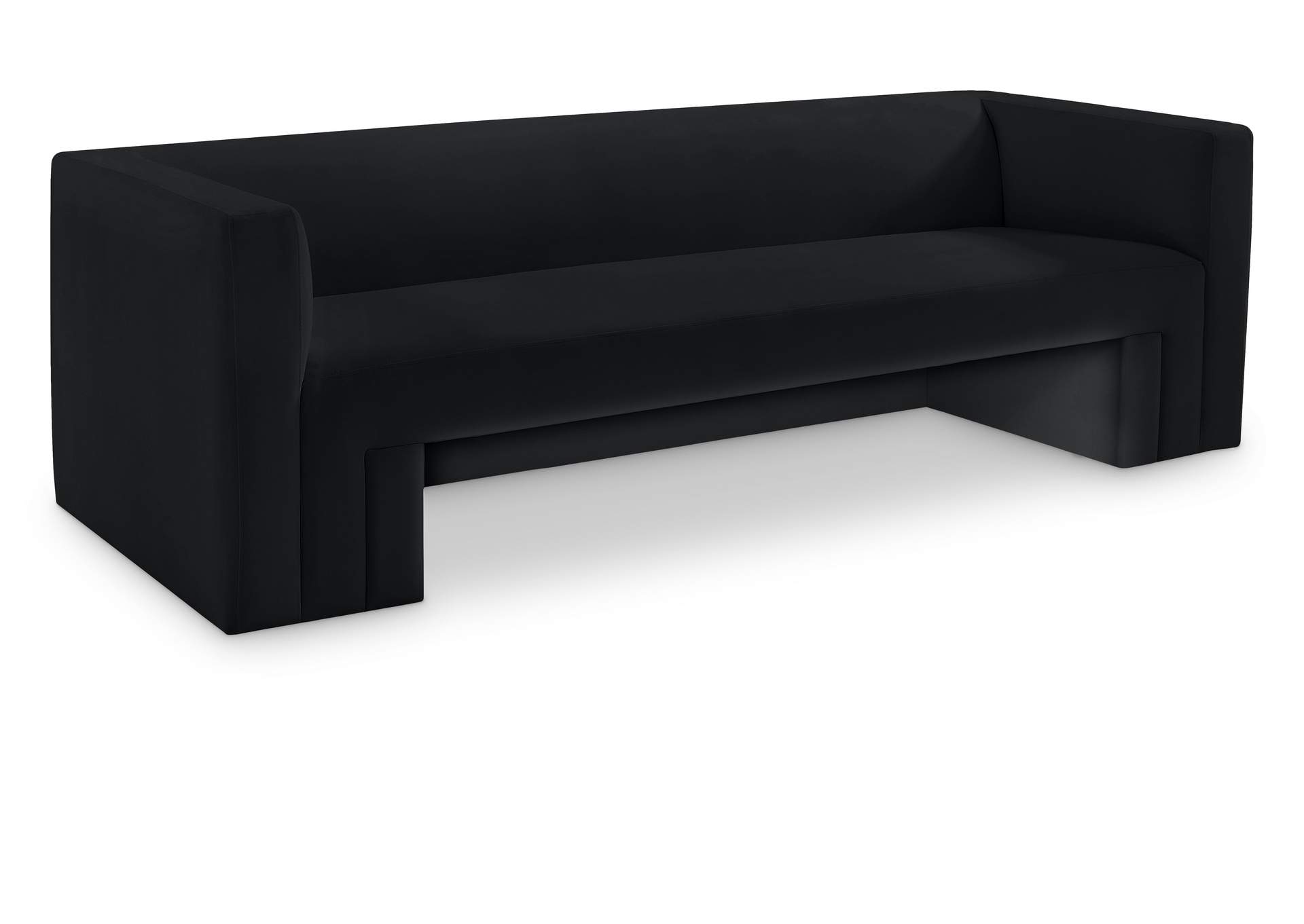 Henson Black Velvet Sofa,Meridian Furniture