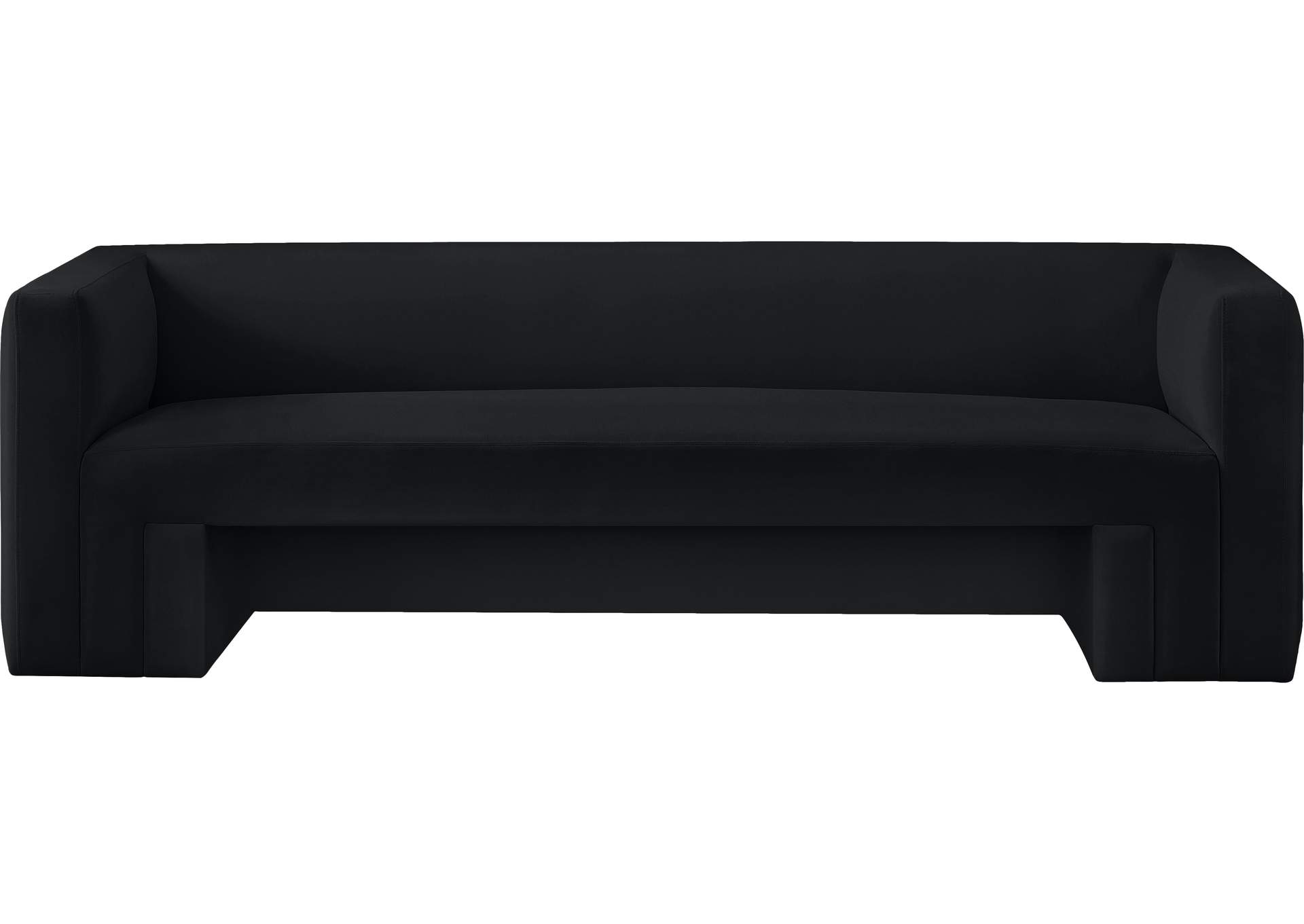 Henson Black Velvet Sofa,Meridian Furniture