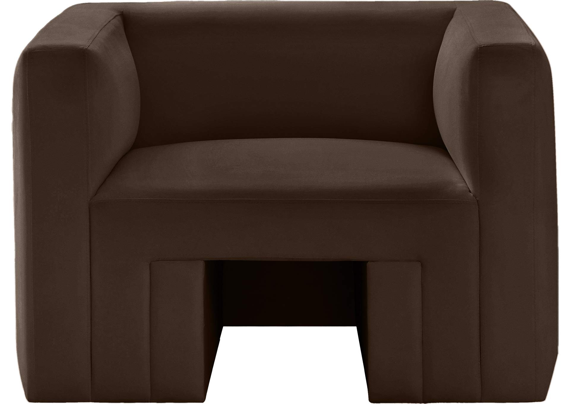 Henson Brown Velvet Chair,Meridian Furniture