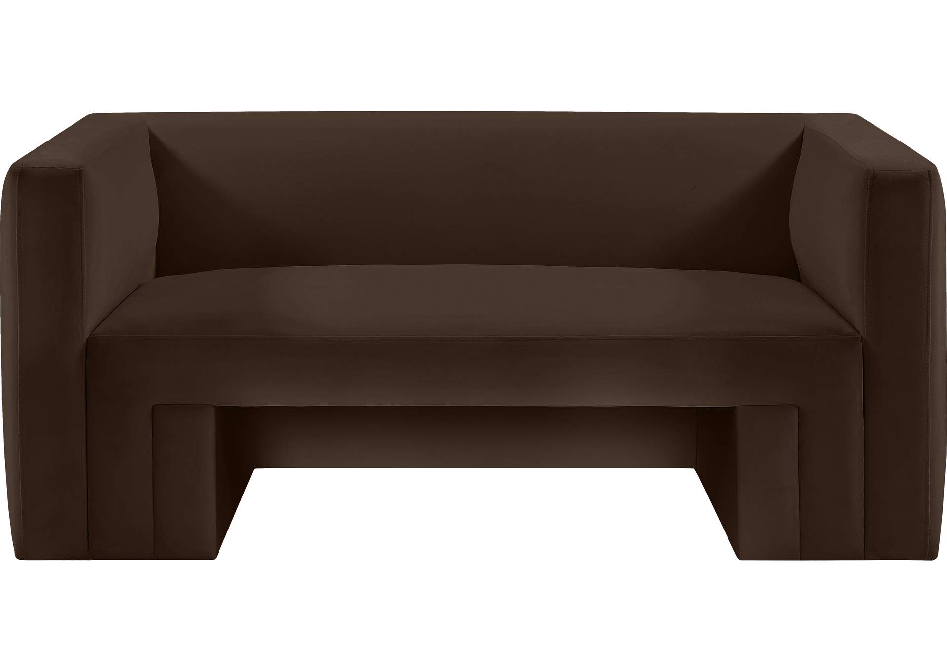 Henson Brown Velvet Loveseat,Meridian Furniture