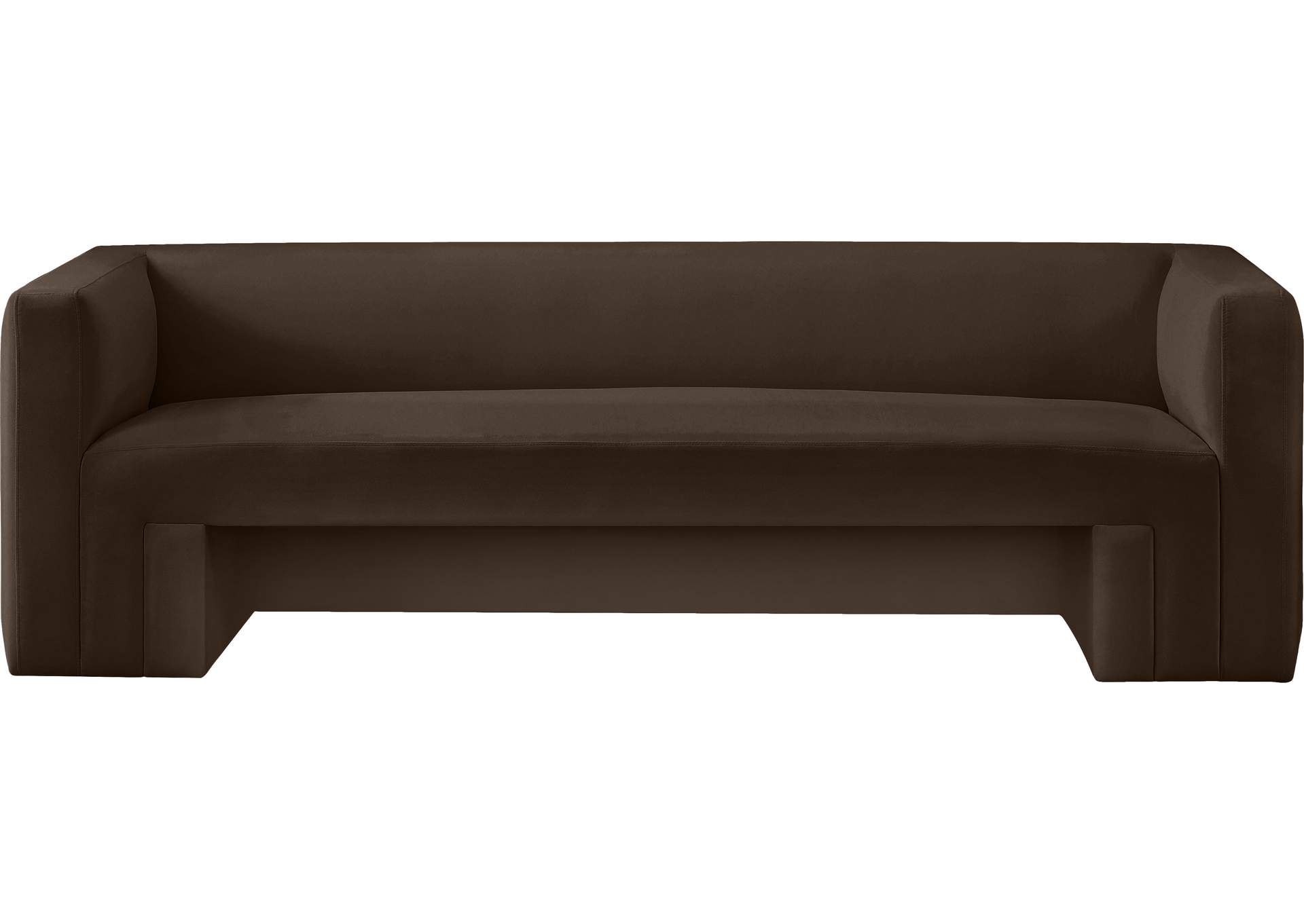 Henson Brown Velvet Sofa,Meridian Furniture