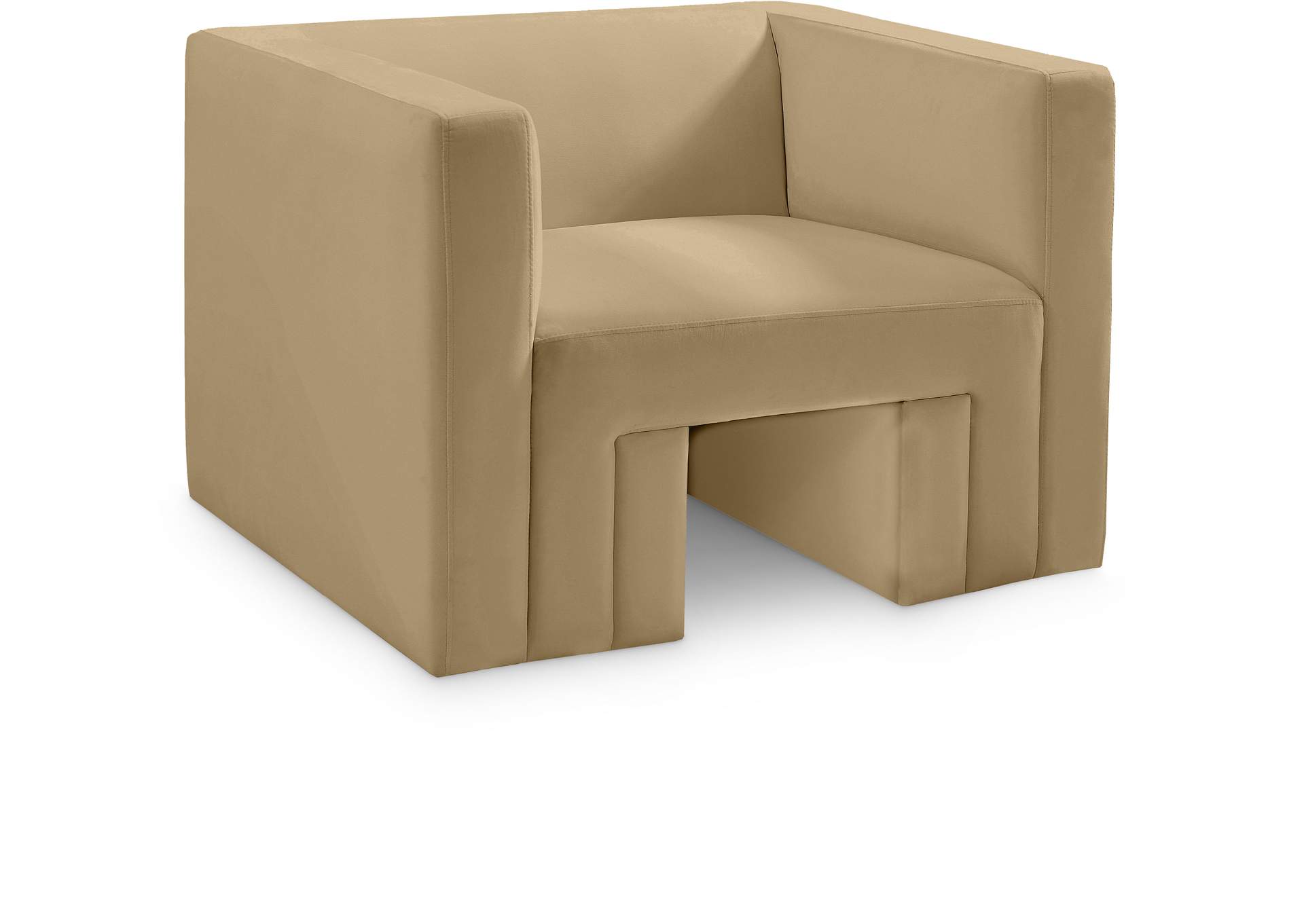 Henson Camel Velvet Chair,Meridian Furniture