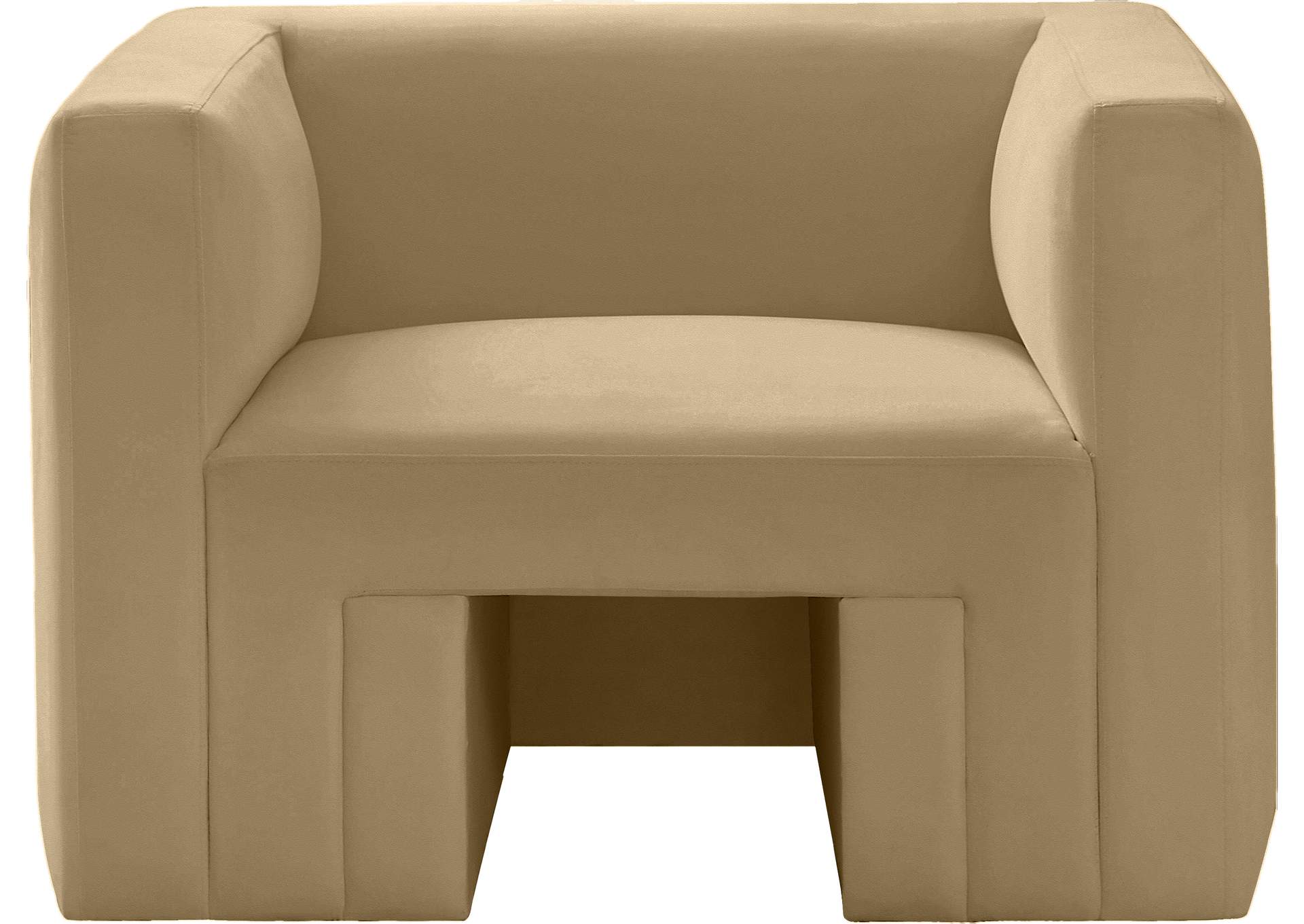 Henson Camel Velvet Chair,Meridian Furniture