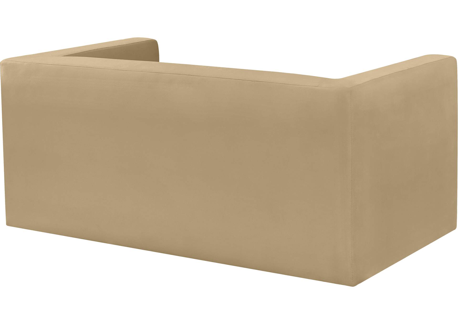 Henson Camel Velvet Loveseat,Meridian Furniture