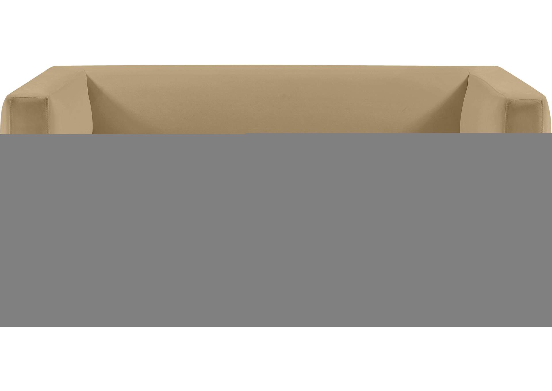Henson Camel Velvet Loveseat,Meridian Furniture