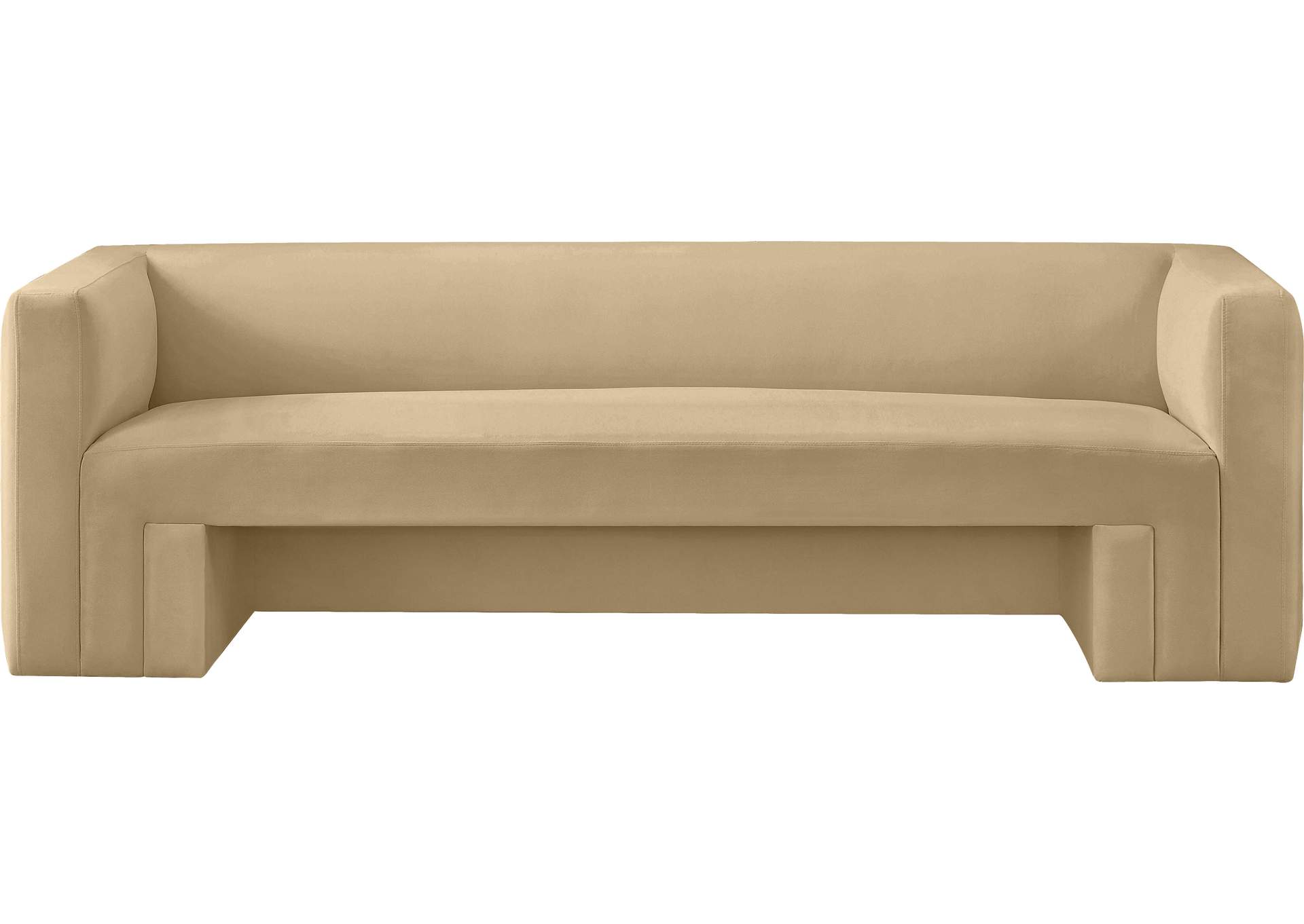 Henson Camel Velvet Sofa,Meridian Furniture
