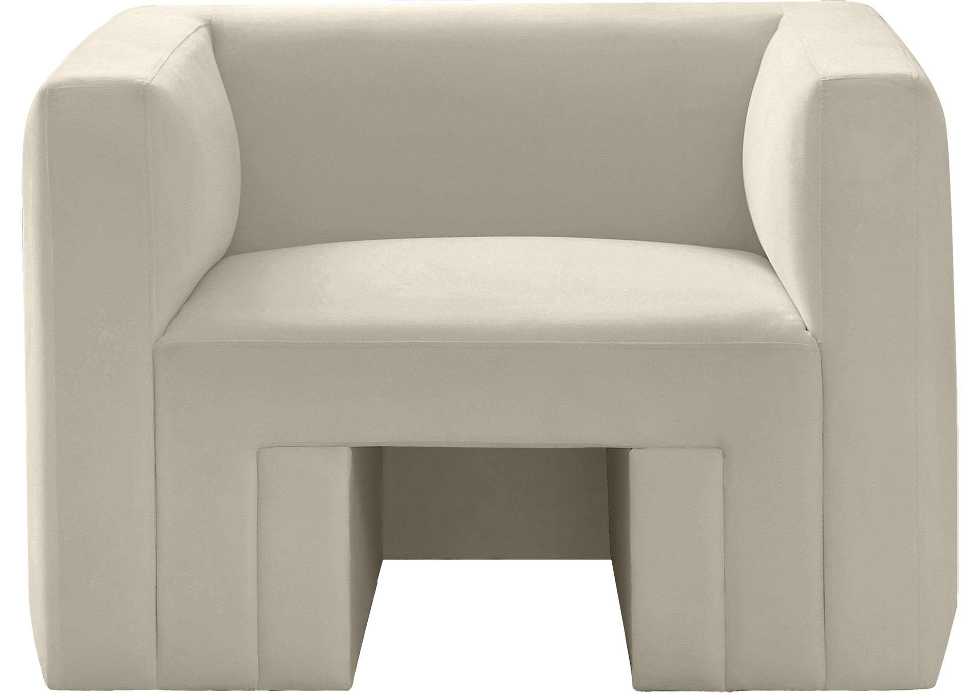 Henson Cream Velvet Chair,Meridian Furniture
